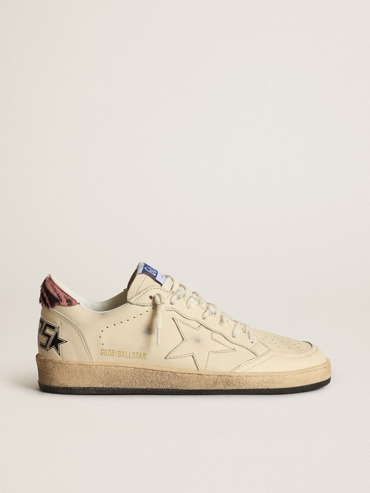 Golden Goose - Women's Ball Star LTD in leather with zebra print pony skin heel tab in 