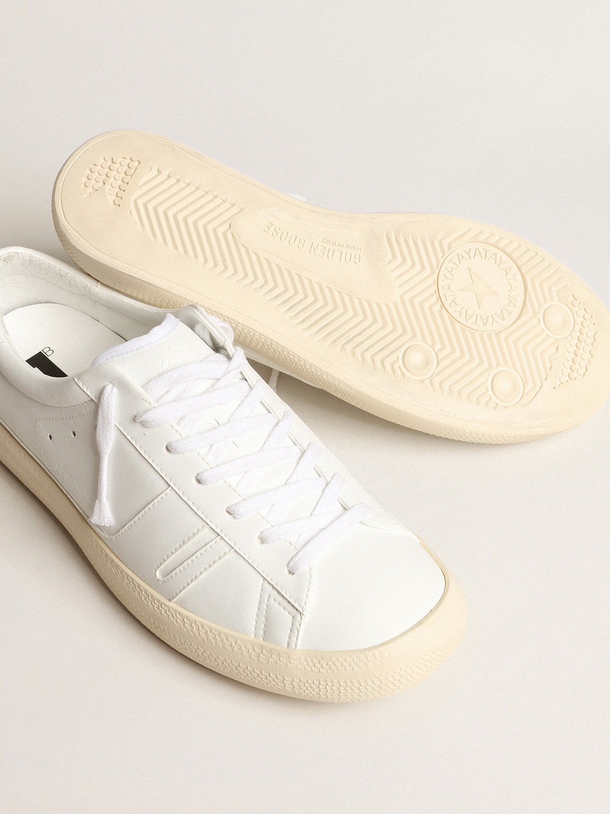 Golden Goose - Yatay Model 1B sustainable sneakers with white bio-based upper and white Y in 