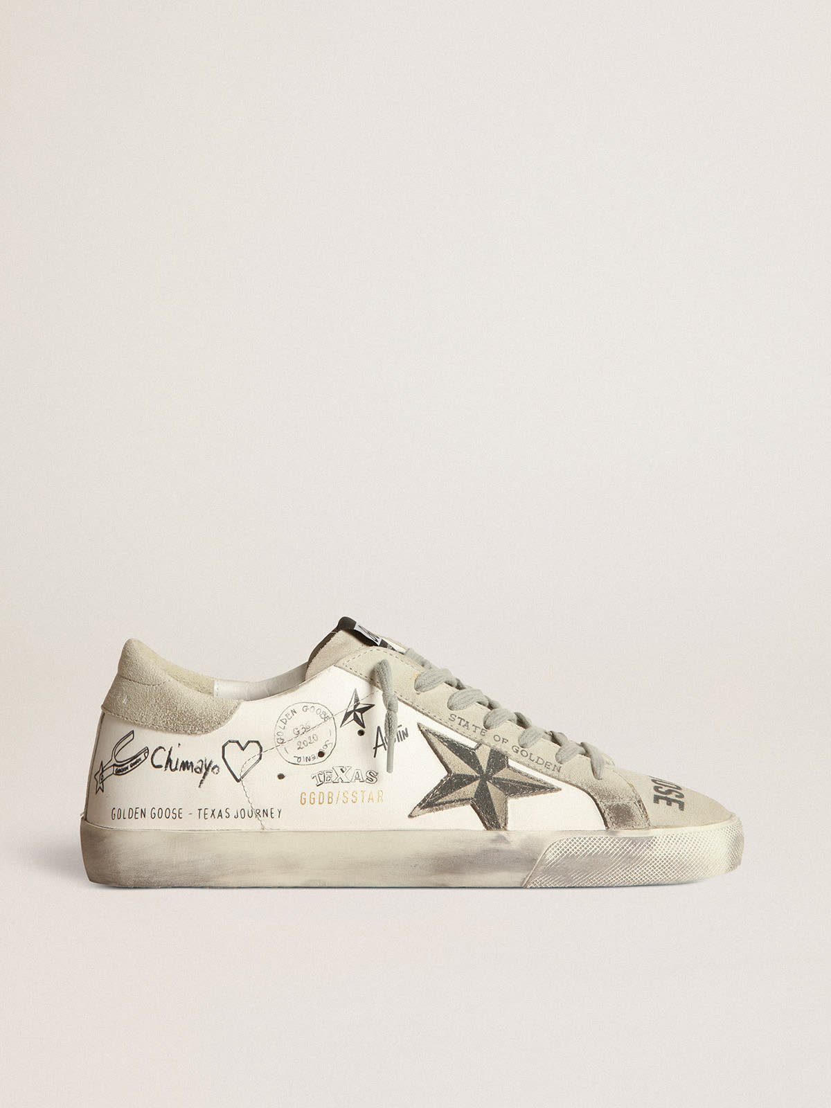 Super Star sneakers with Texas graffiti