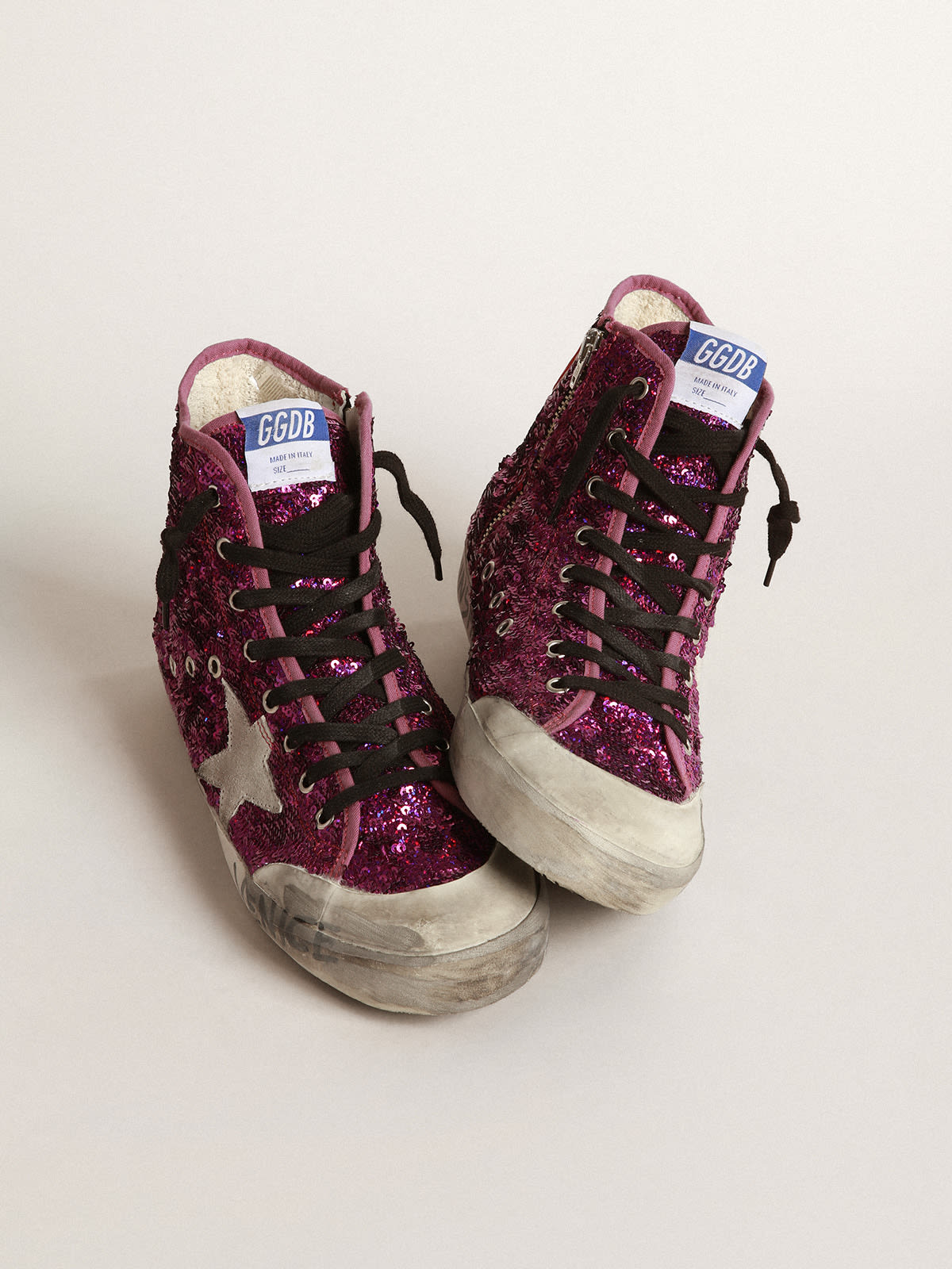 Francy sneakers with sequins and leather details | Golden Goose