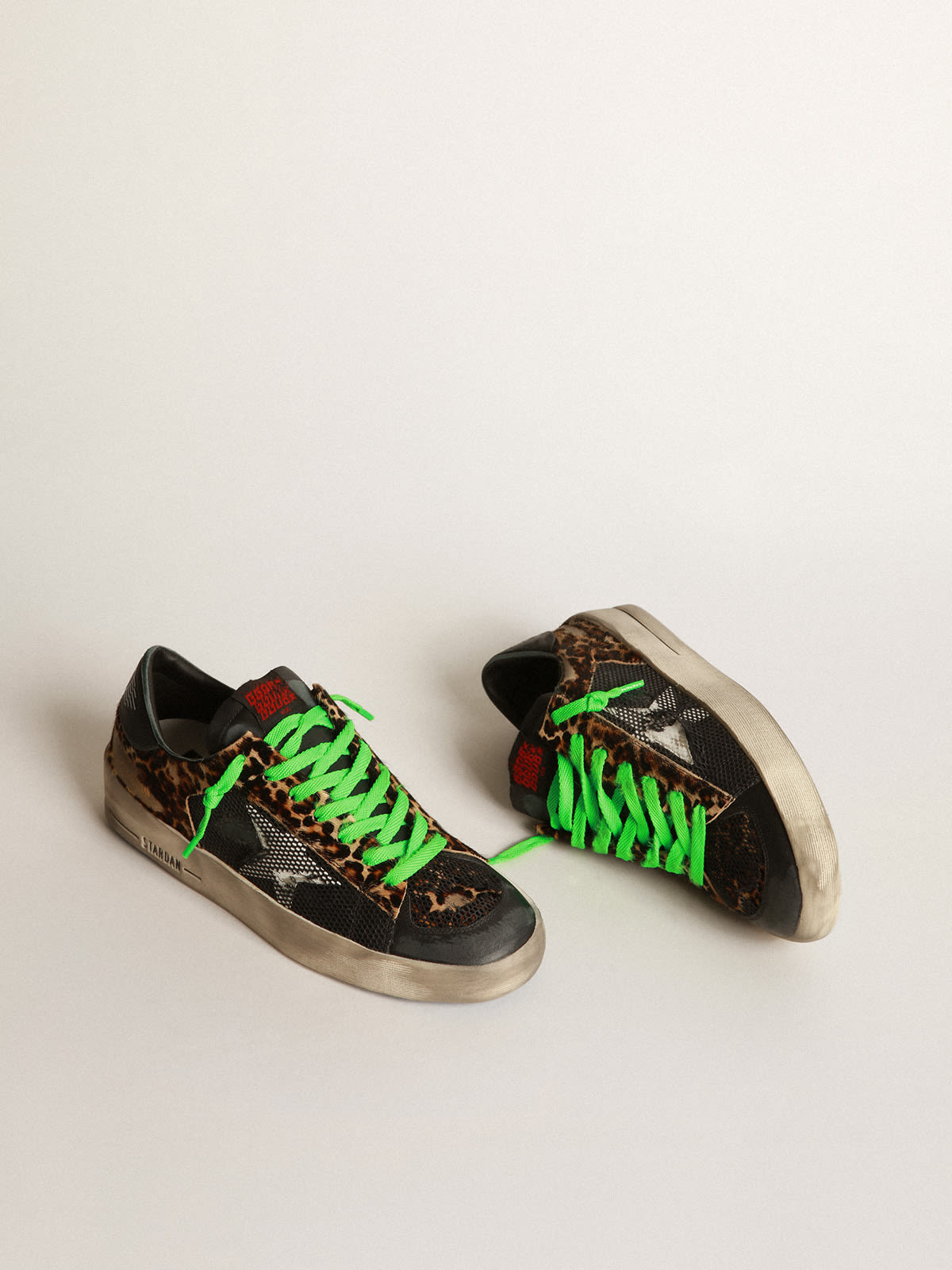 Green store leopard shoes