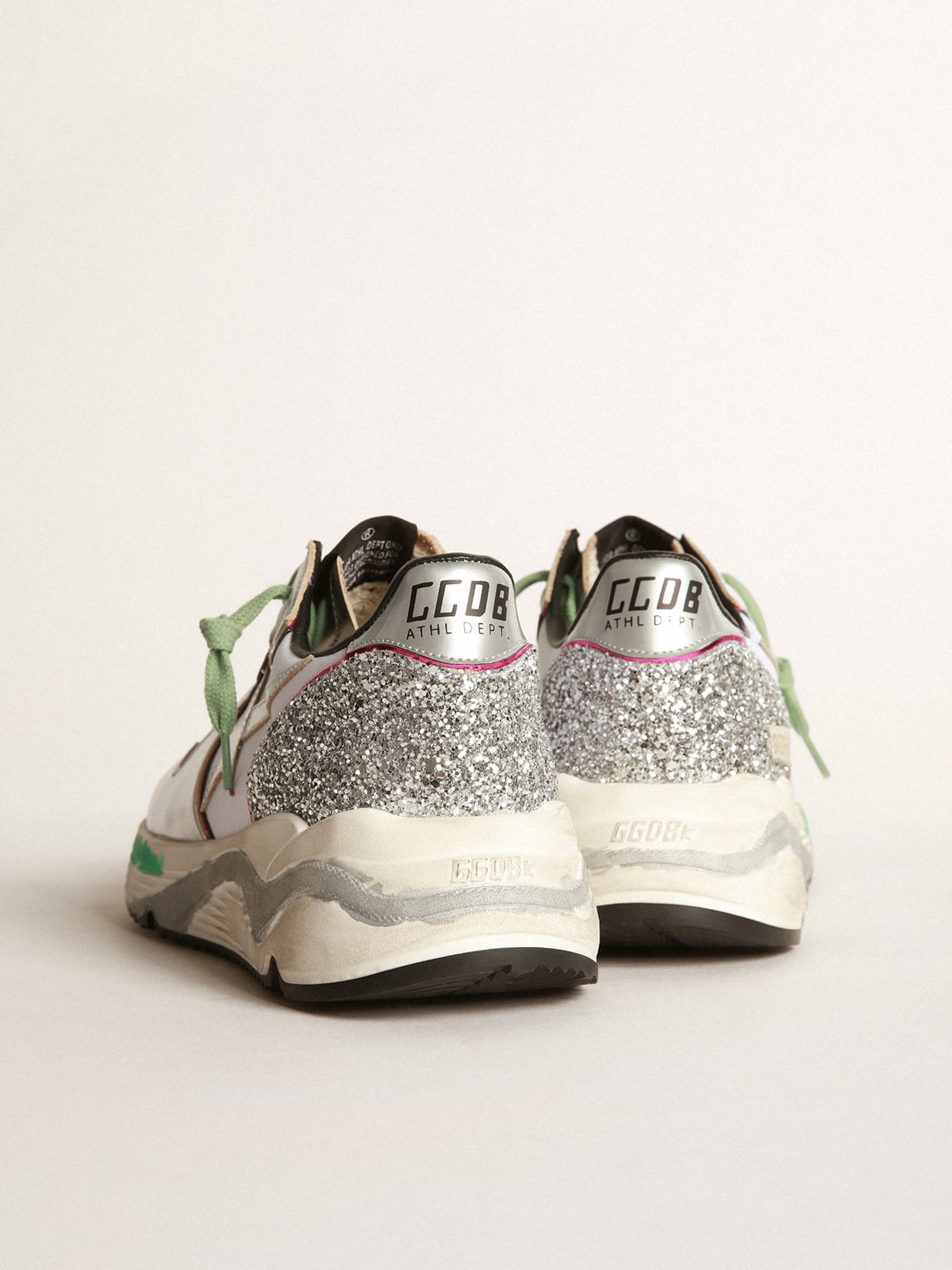 Golden Goose Running Sole Glitter Sneakers