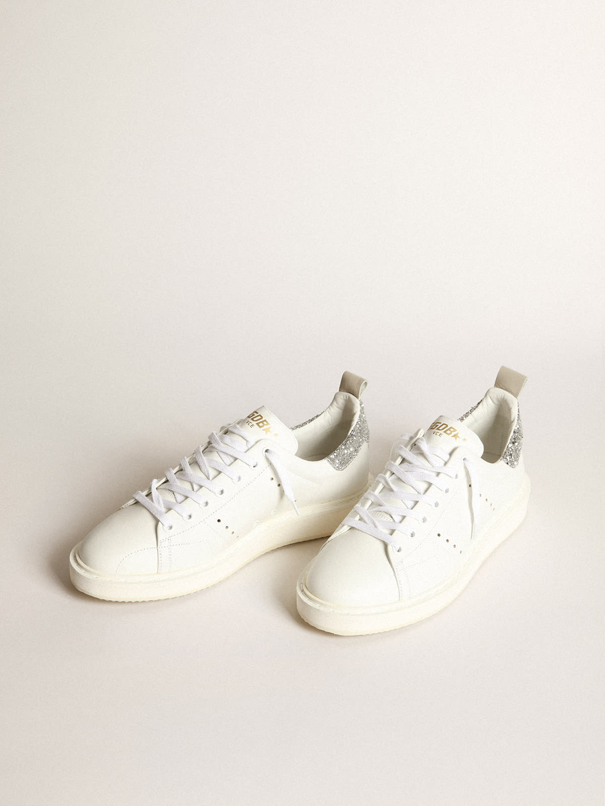 GOLDEN GOOSE STARTER ホワイト×ブラック 36