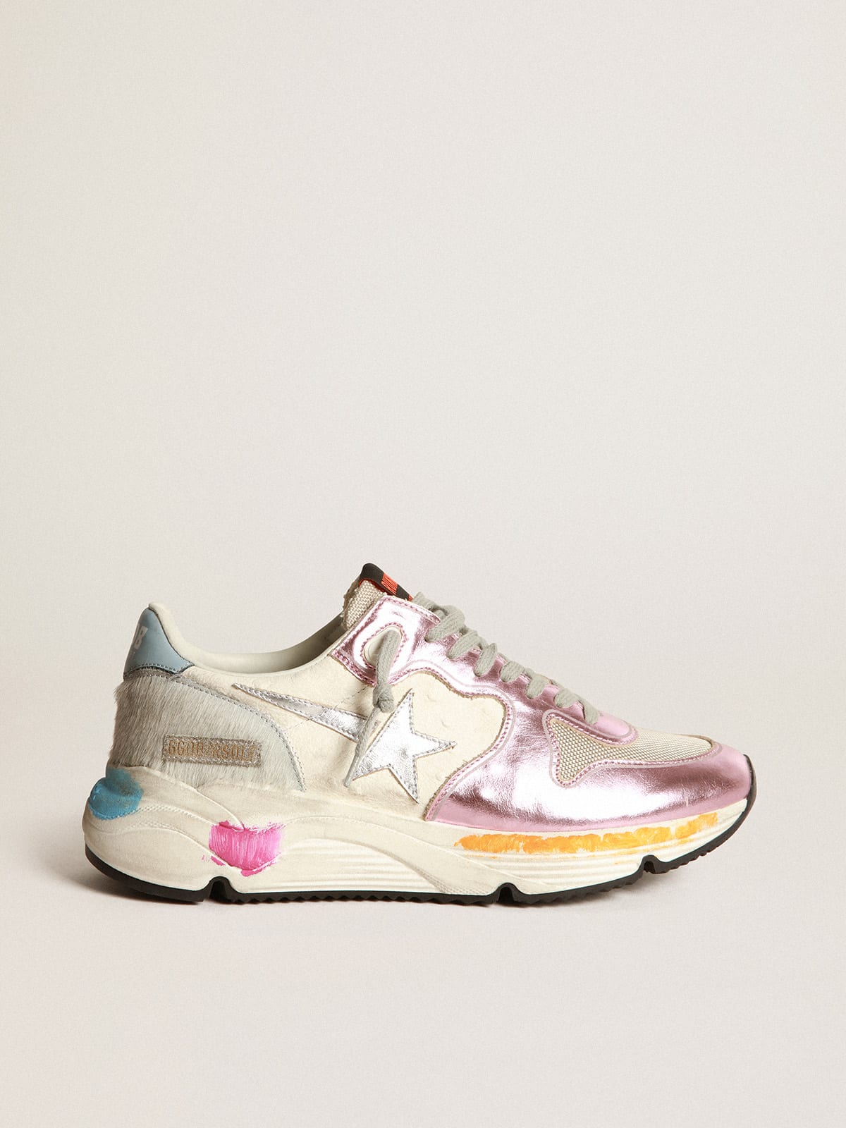 Pink and sales silver sneakers