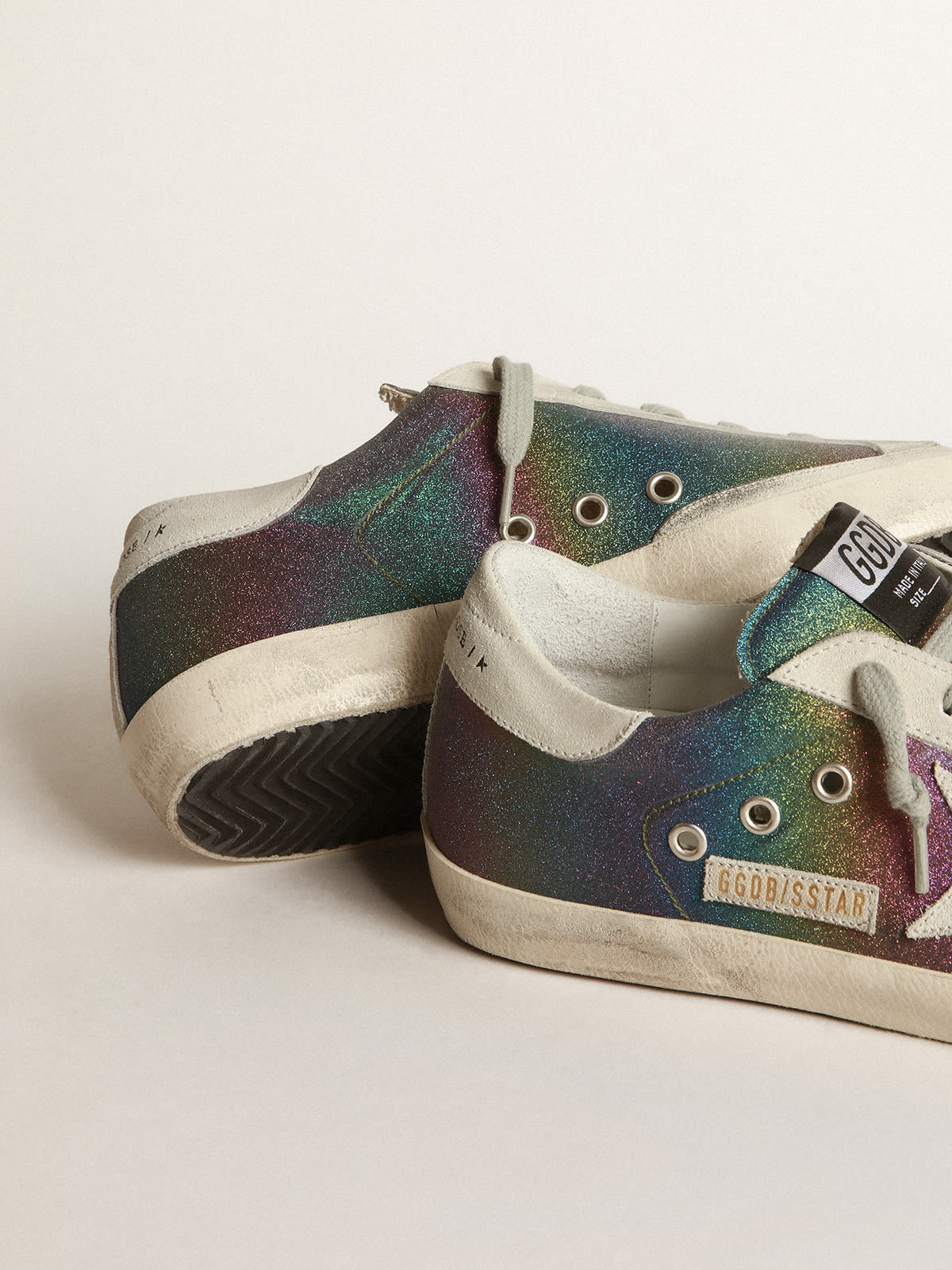 Golden Goose - Super-Star sneakers with rainbow glitter in 
