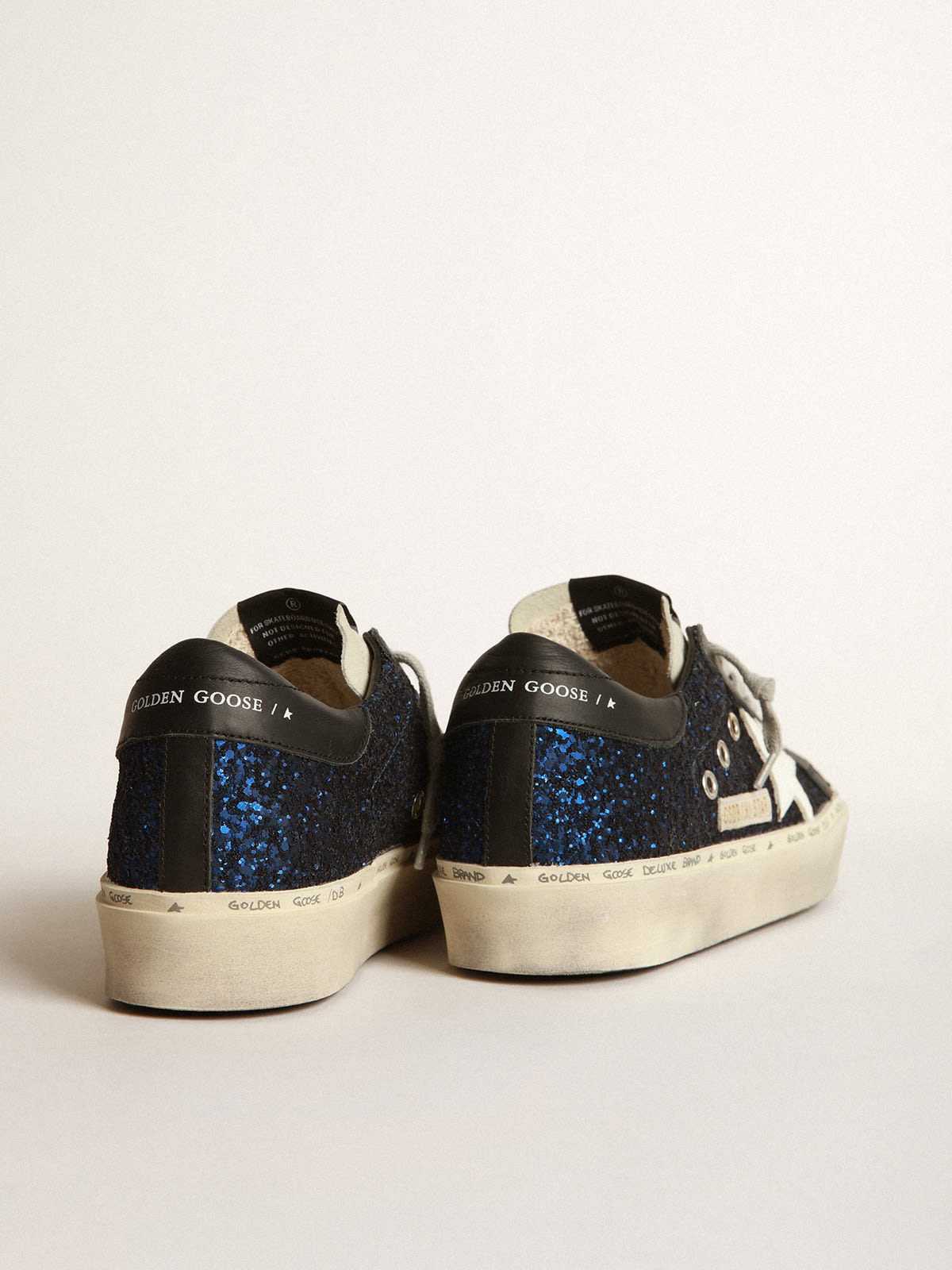 Golden Goose - Hi Star sneakers in suede with blue glitter in 