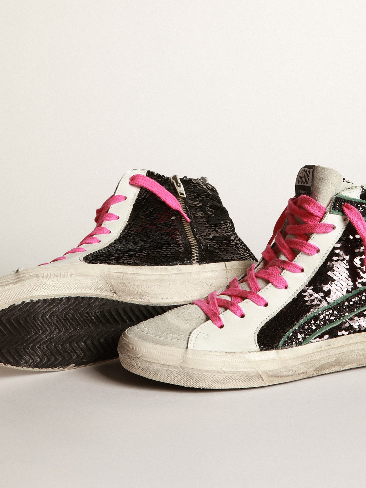 Golden Goose - Slide sneakers with black sequins in 