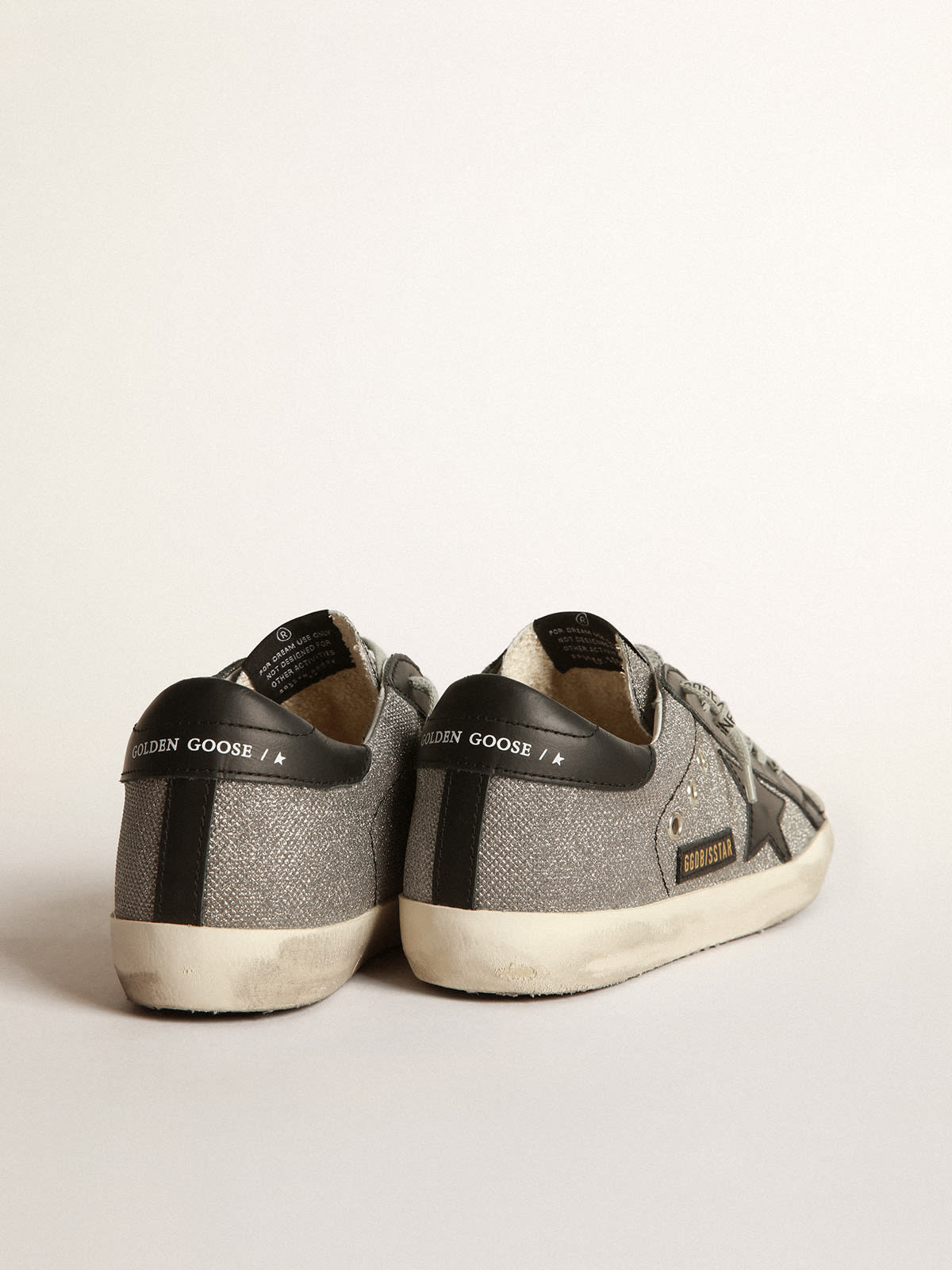 Golden Goose - Black Super-Star sneakers with iridescent fabric in 