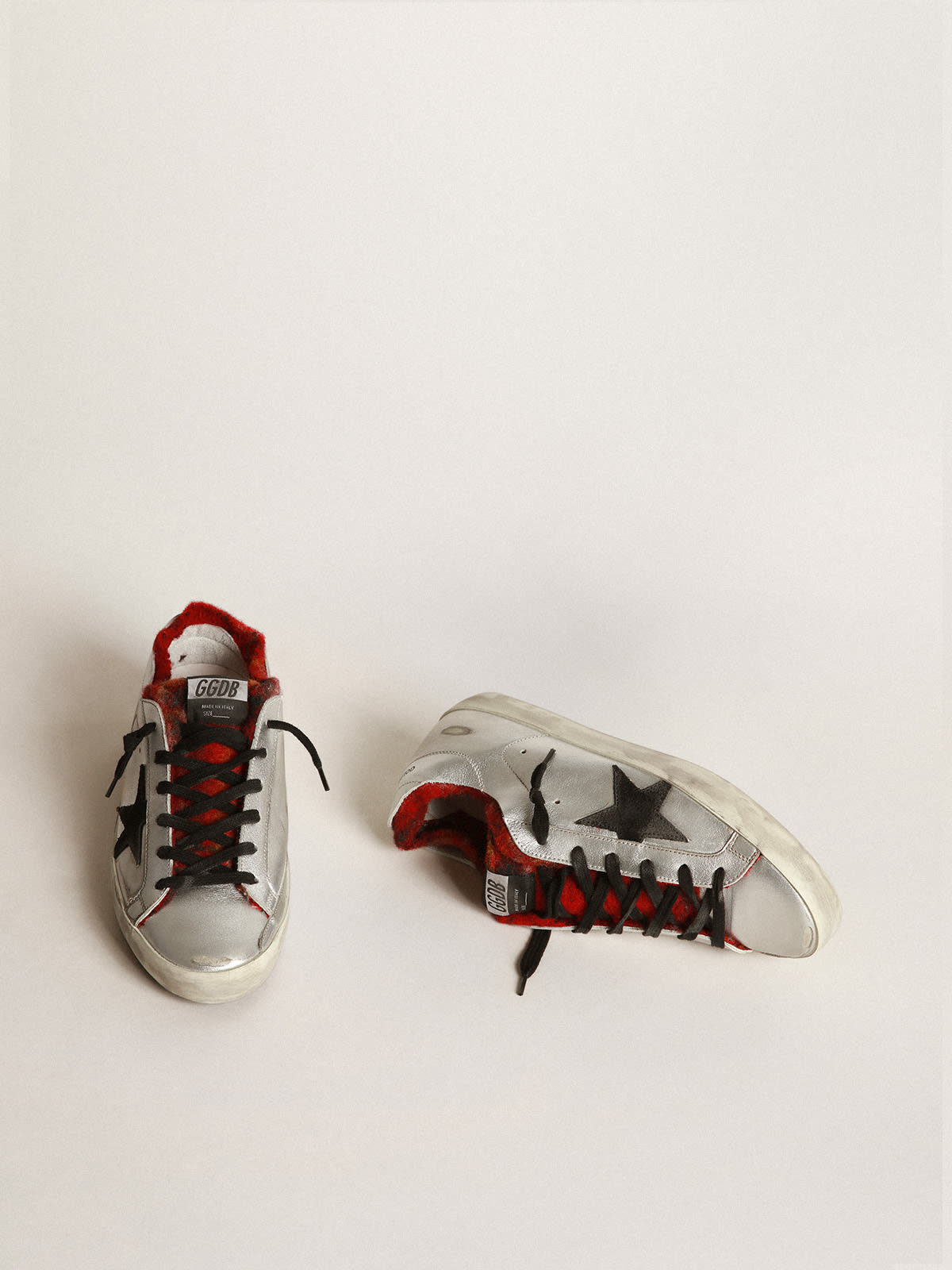 Golden goose store tartan sneakers