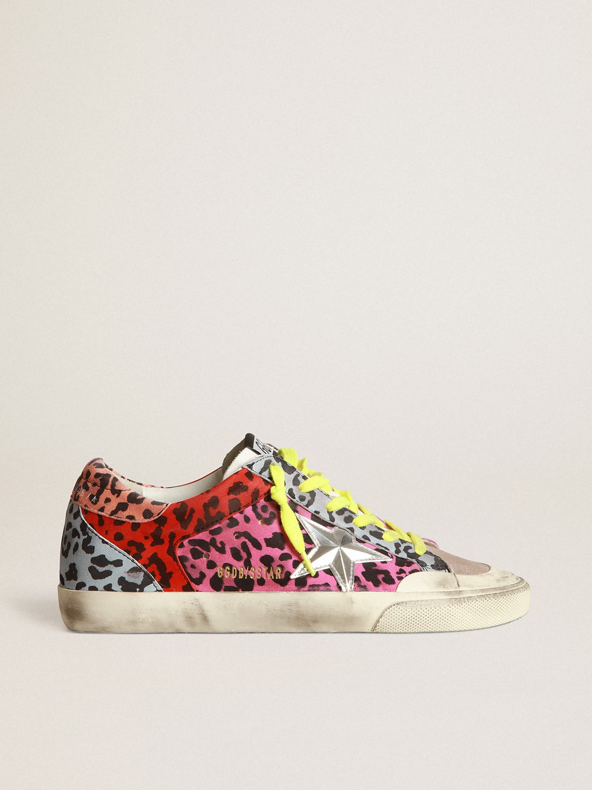 Multicoloured animal-print Super-Star sneakers with chrome star