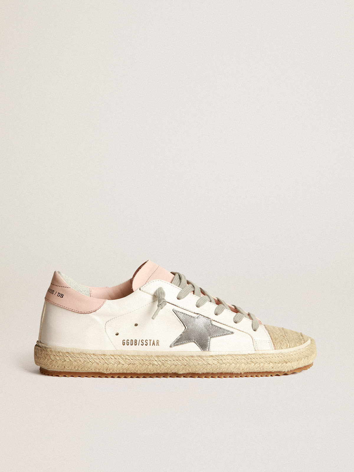 Super-Star sneakers with rope toe and pink leather tongue | Golden Goose