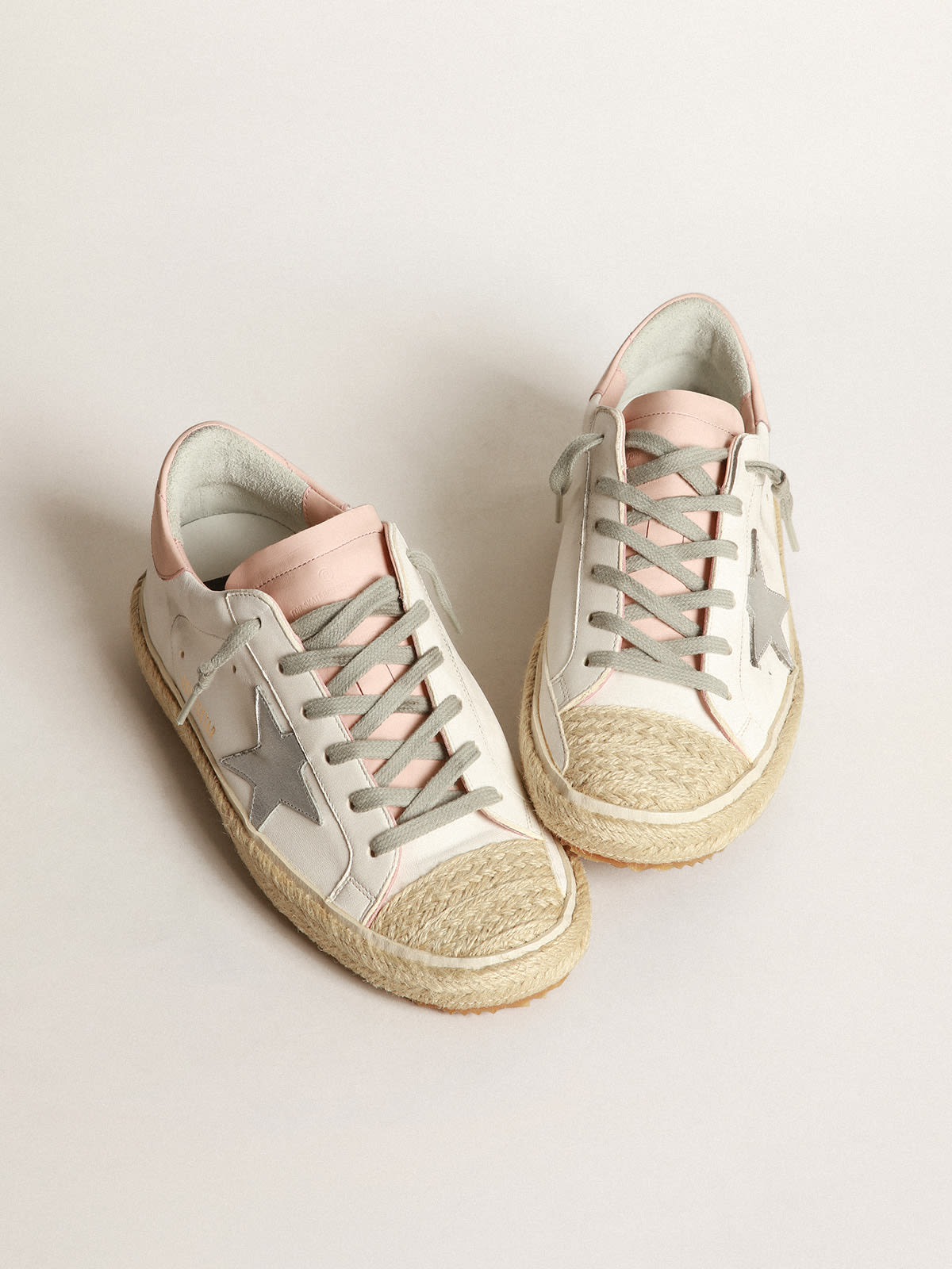 Golden Goose - Super-Star sneakers with rope toe and pink leather tongue in 
