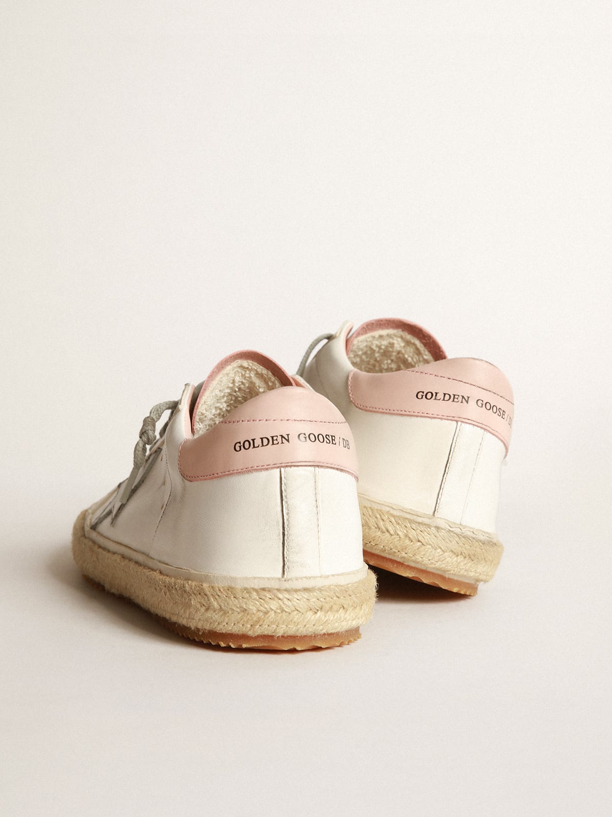 Super Star sneakers with rope toe and pink leather tongue