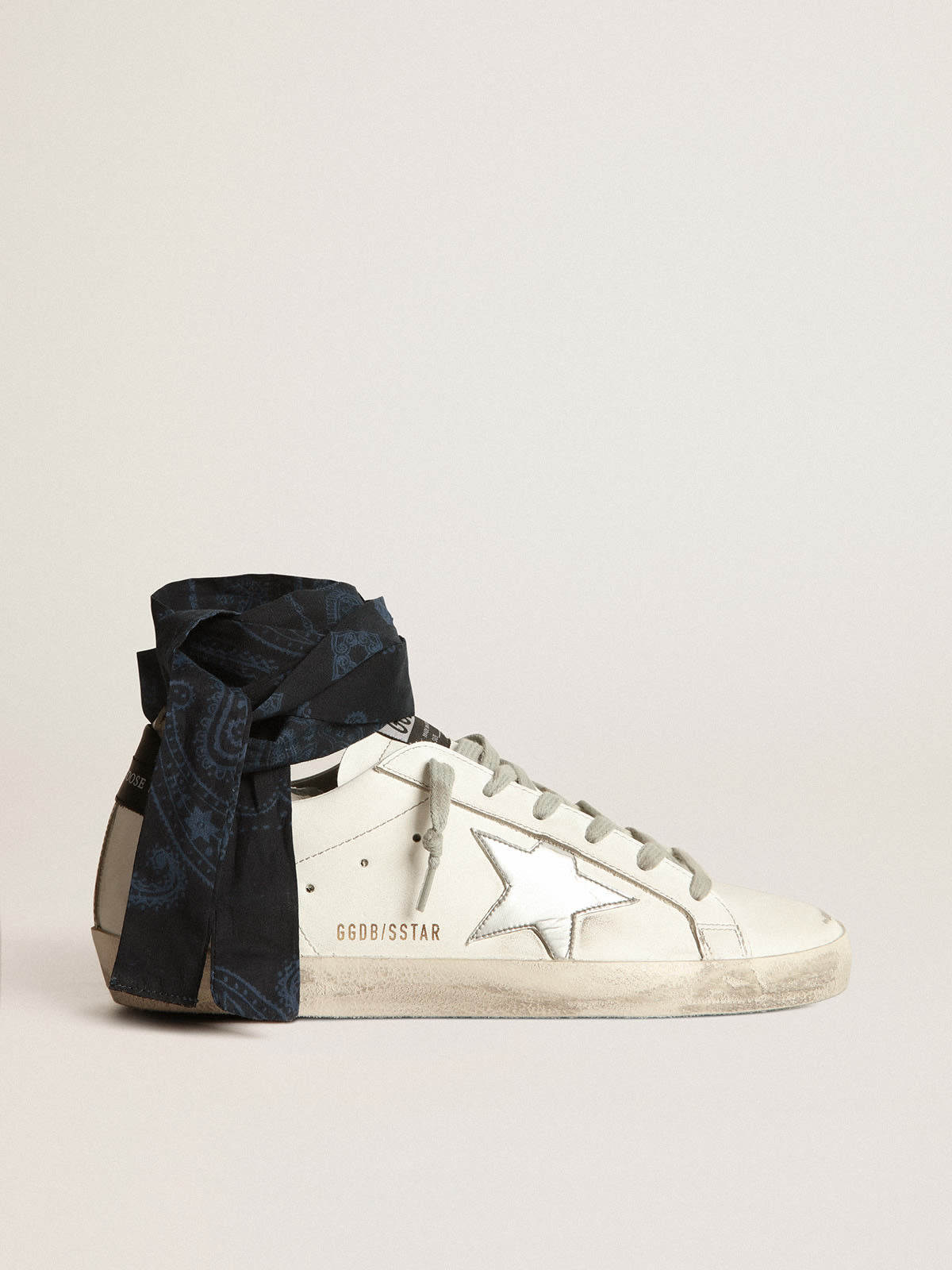 Golden Goose - Super-Star sneakers with bandana insert on the ankle in 