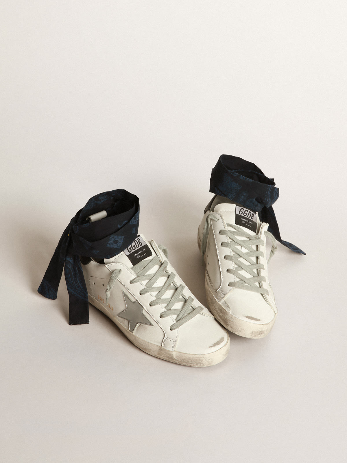 Golden Goose - Super-Star sneakers with bandana insert on the ankle in 