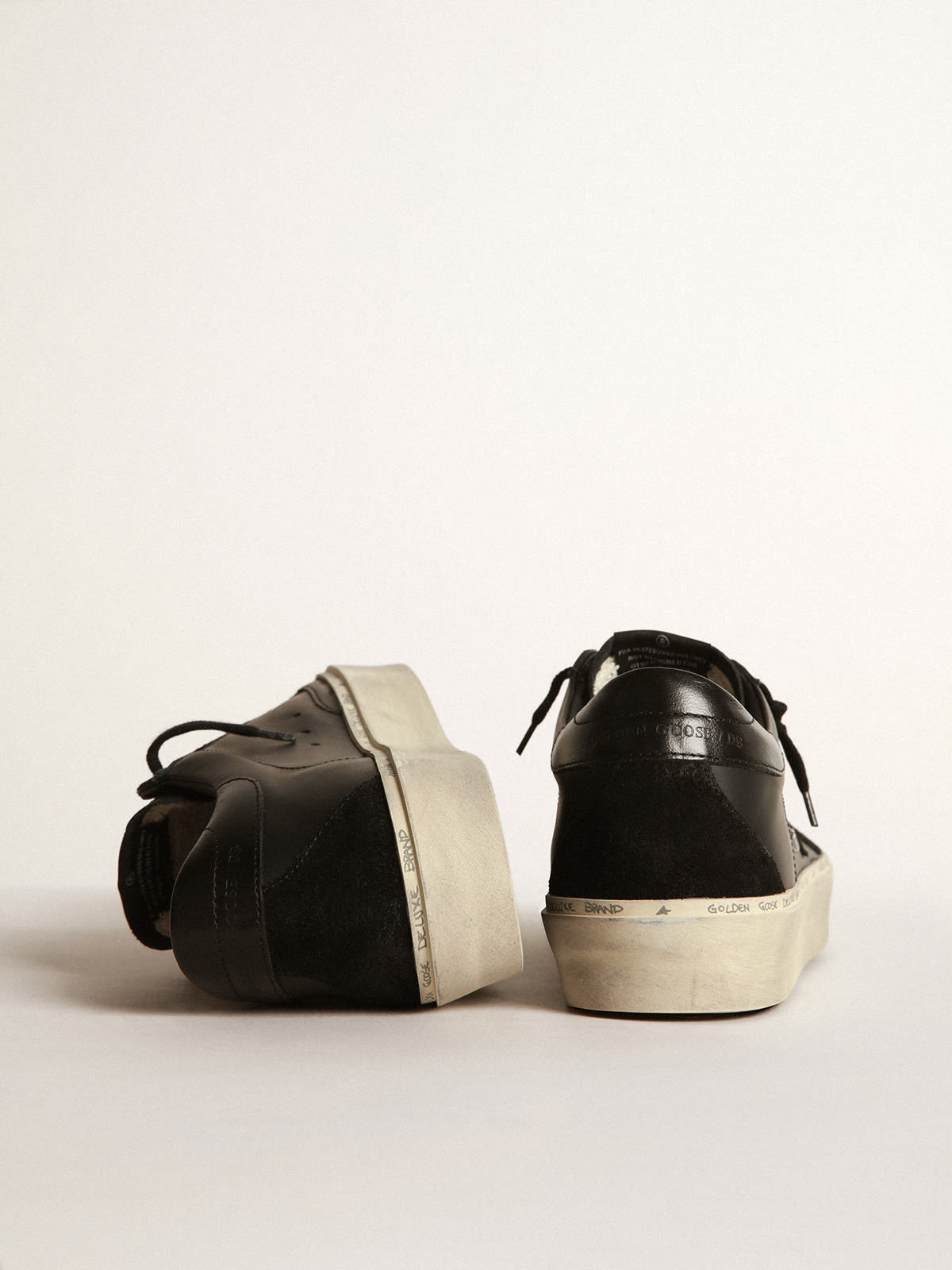 Golden goose sale black studded sneakers