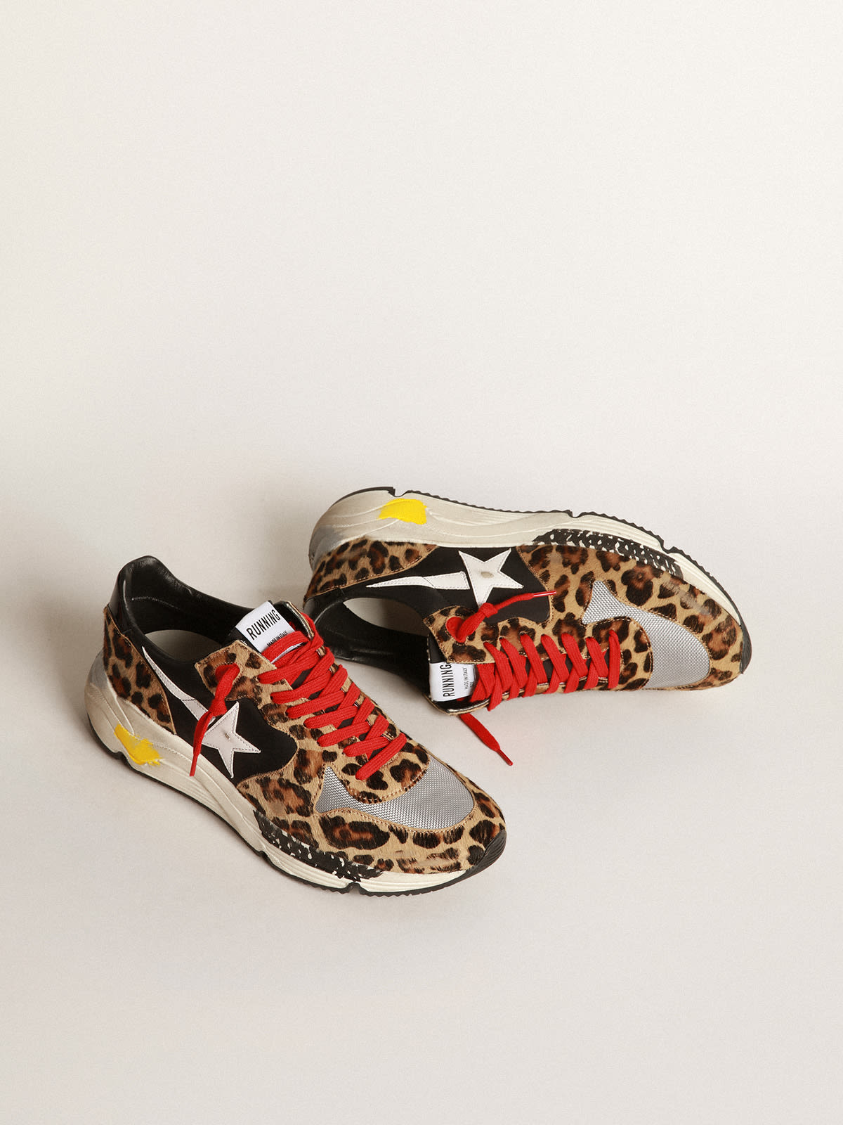 Golden goose leopard store running sneakers