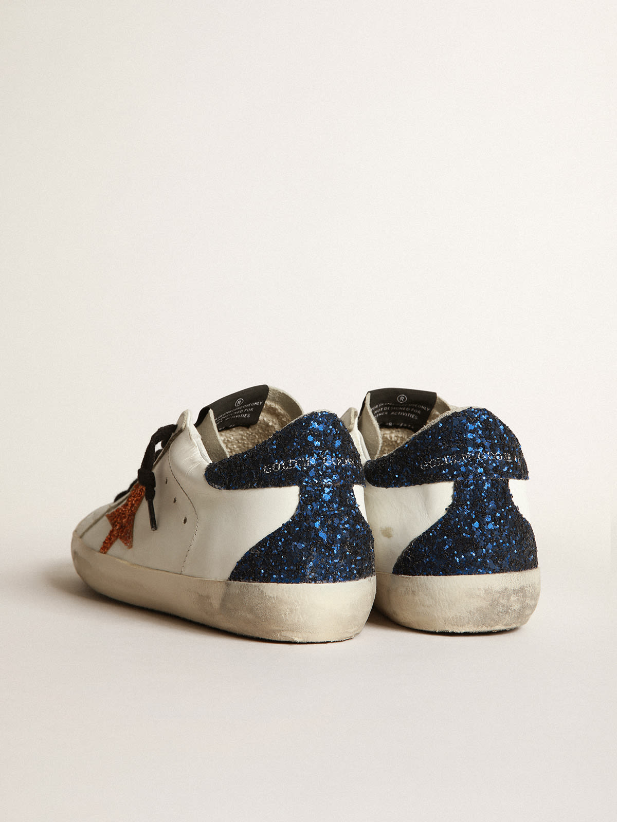 Blue glitter golden goose hot sale sneakers