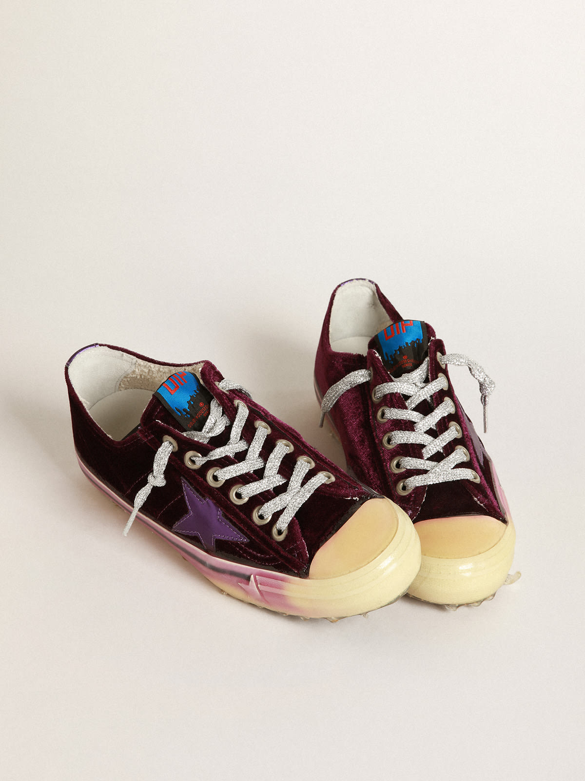 Purple store velvet sneakers