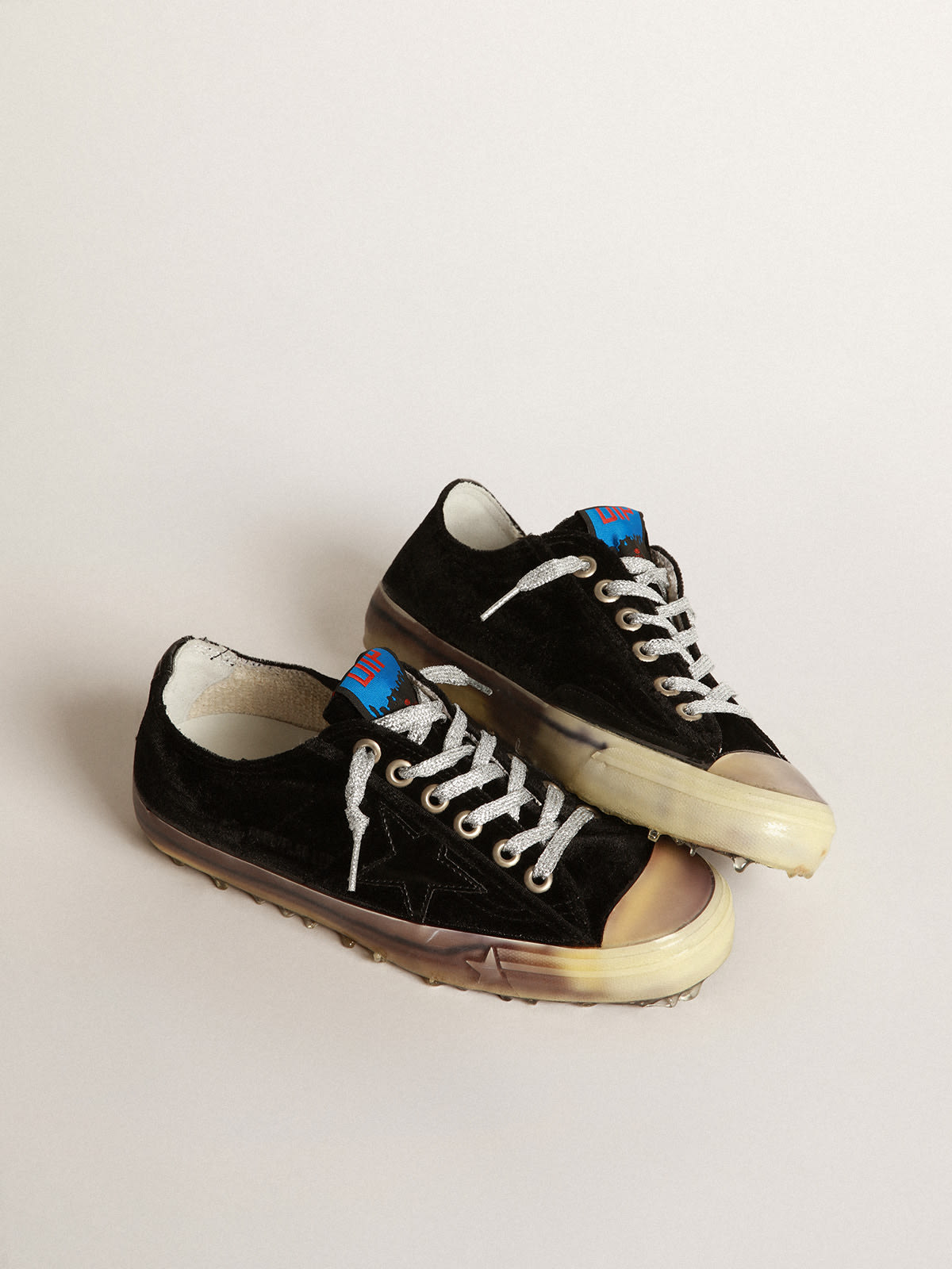 Golden goose cheap black velvet sneakers