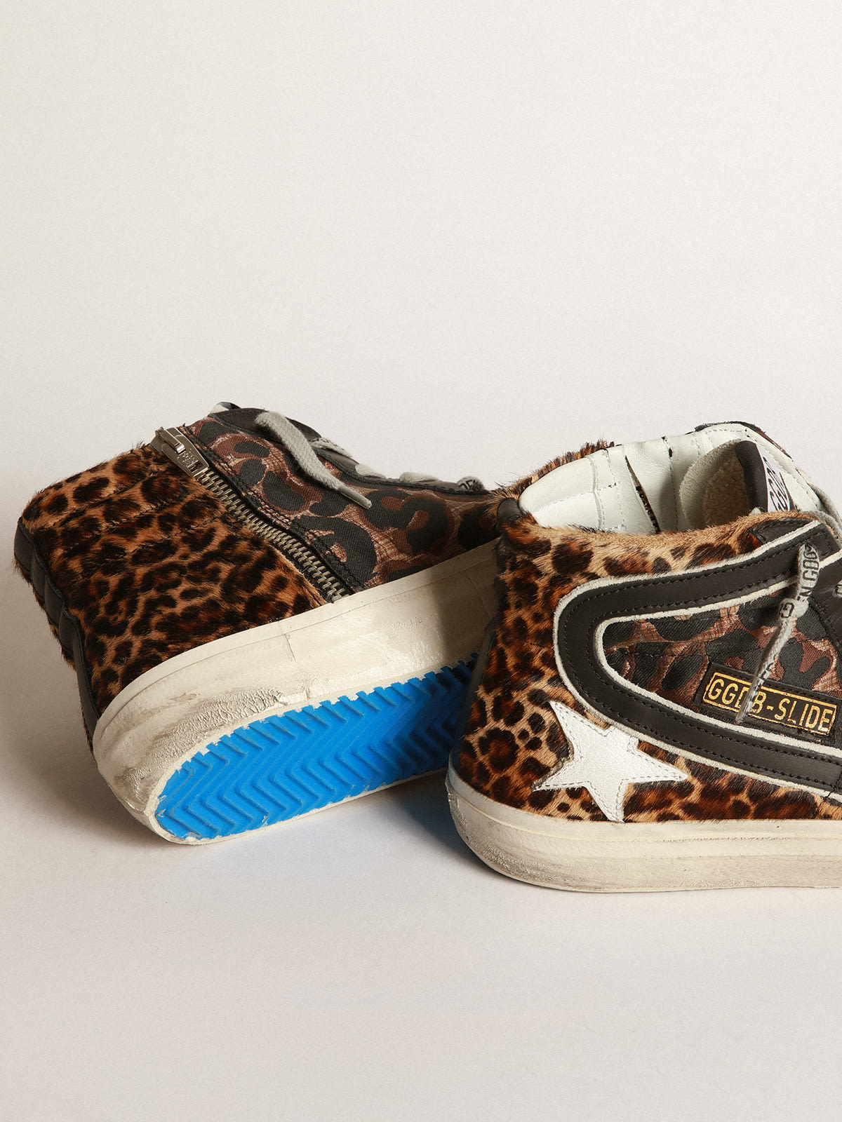 Golden goose shop slide leopard