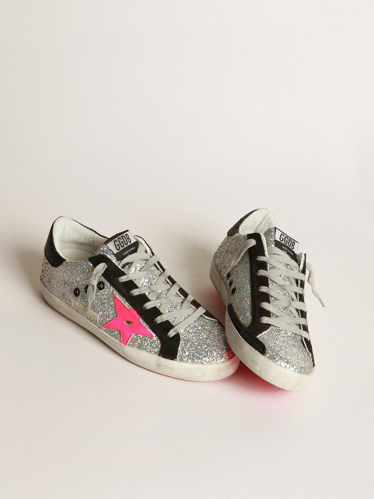 Golden goose hot sale rosa brillantini