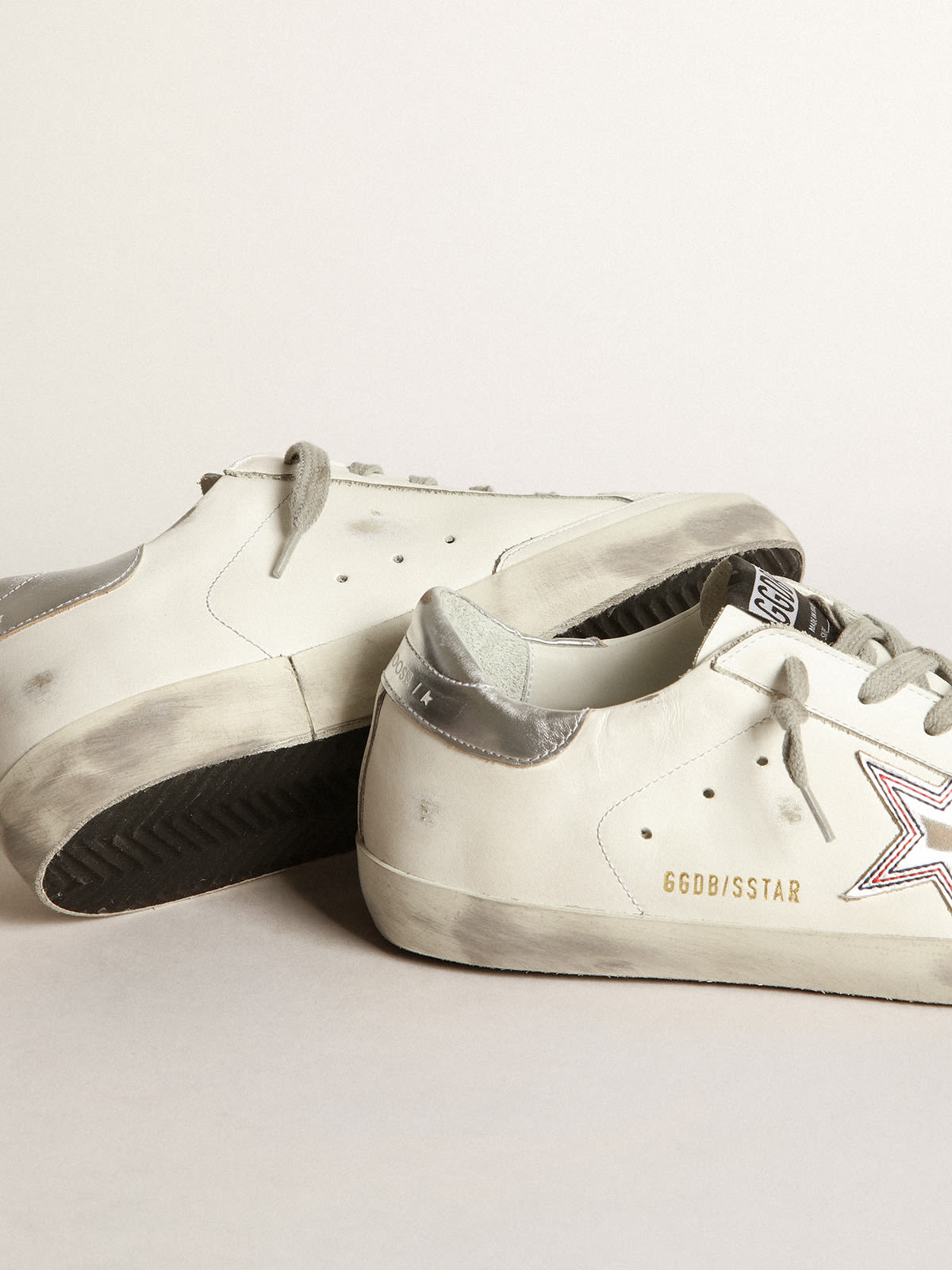 Golden goose hot sale silver shoes