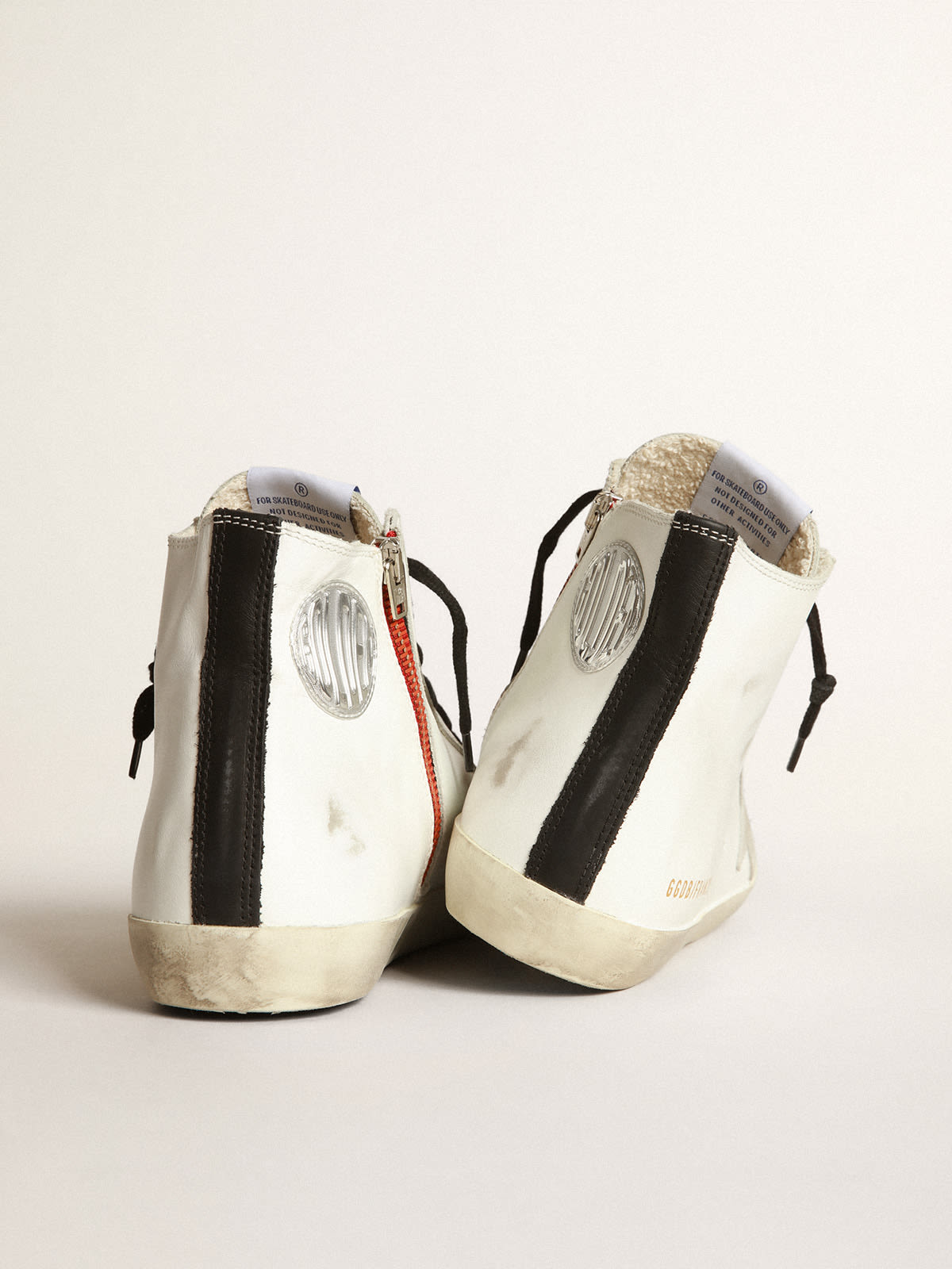 Francy sneakers in leather with suede star and blue sole | Golden Goose