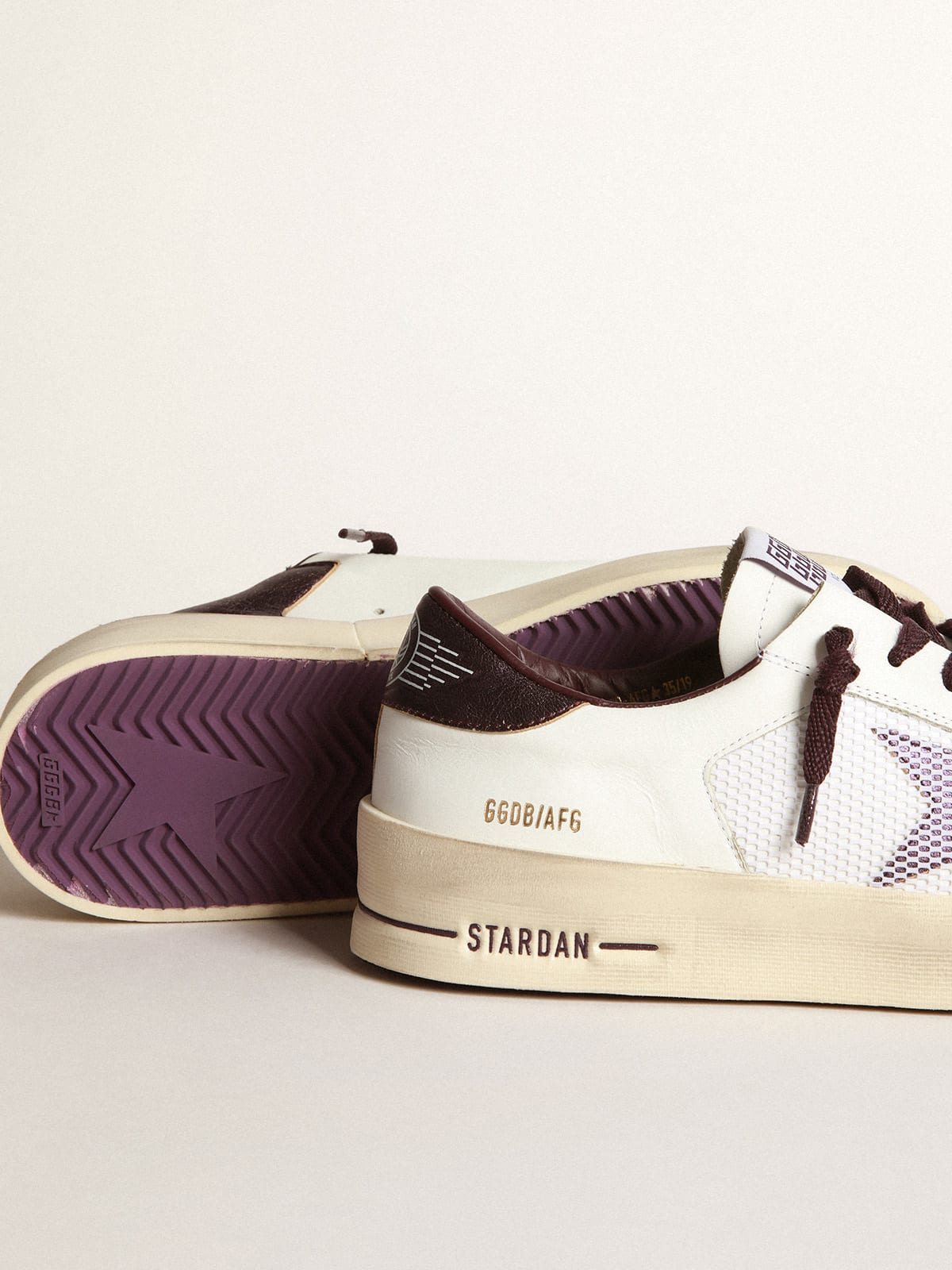 Golden Goose - Stardan sneakers with star and heel tab in metallic purple    in 