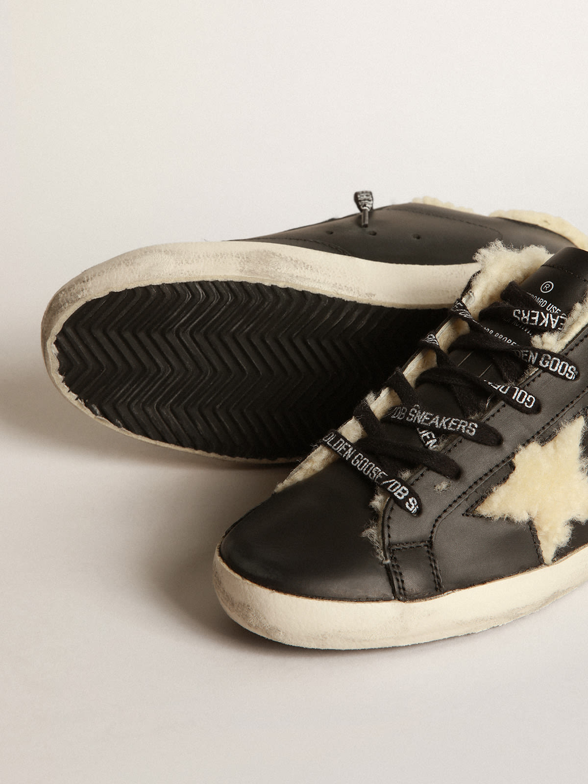 Golden Goose - Super-Star sneakers with shearling inserts in 
