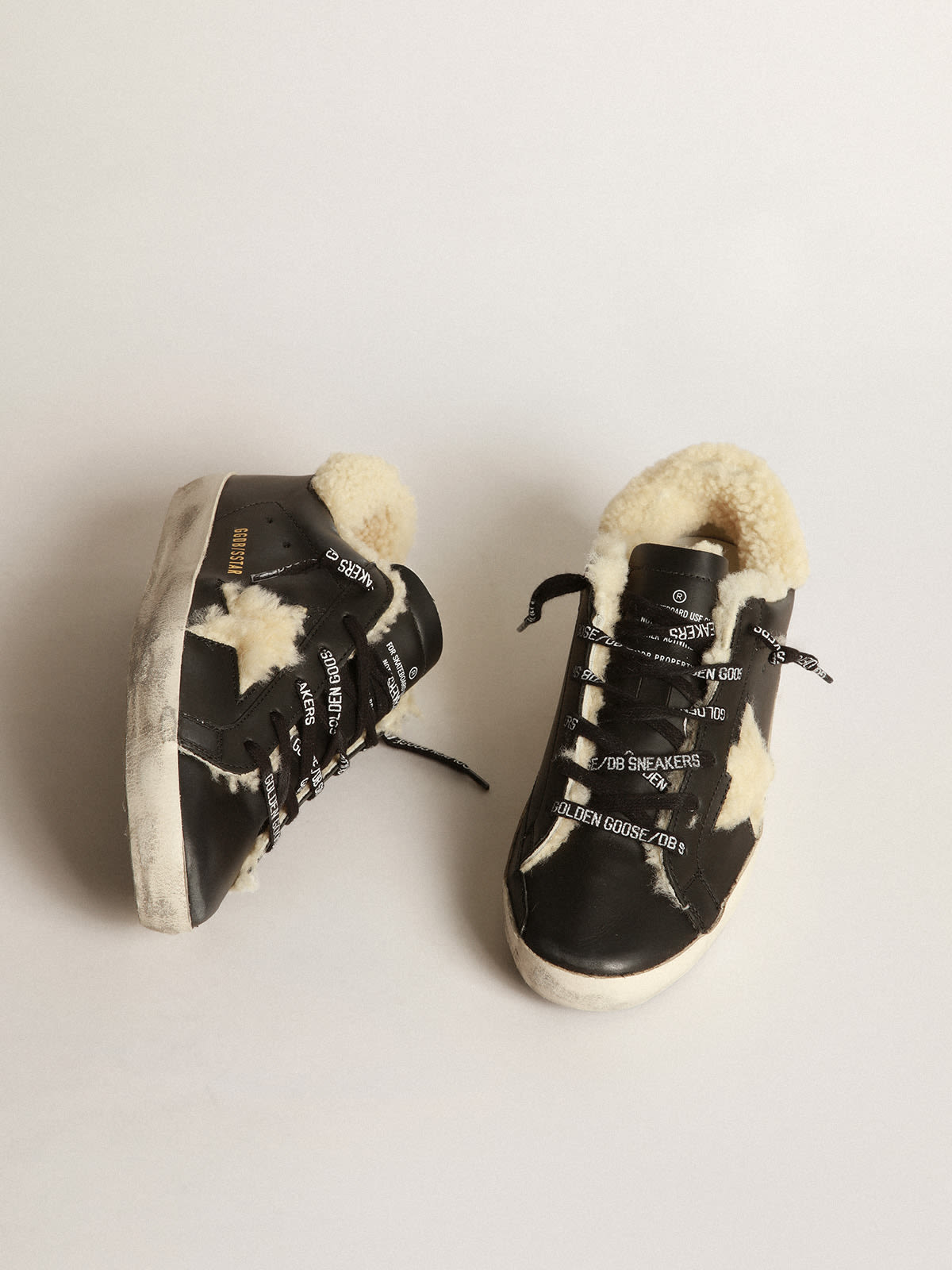 Golden goose hot sale slide shearling