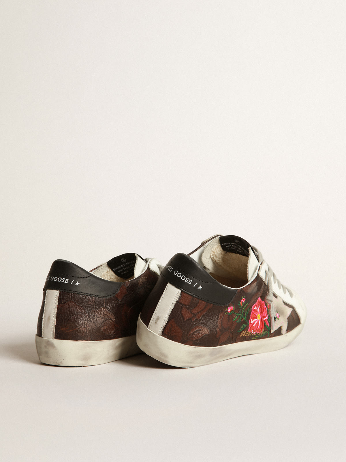 Golden Goose - Super-Star sneakers with hand-painted flowers in 