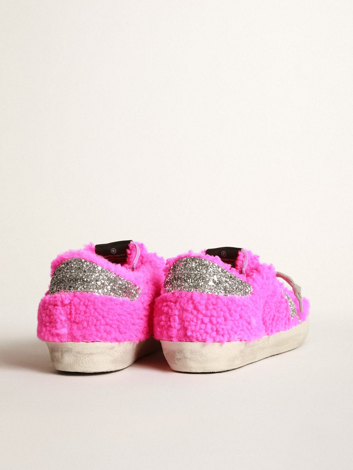 Golden Goose - Super-Star sneakers in shearling with glitter star in 