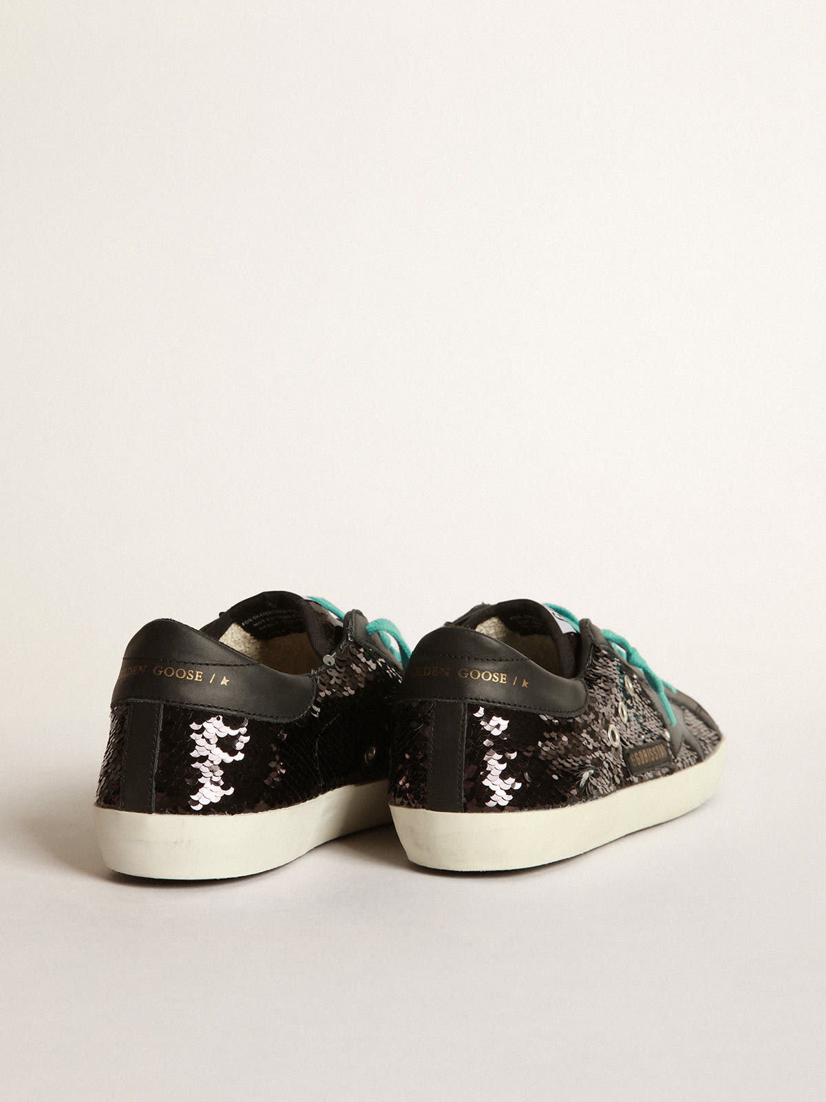 Golden Goose - Super-Star sneakers with all-over black sequins in 
