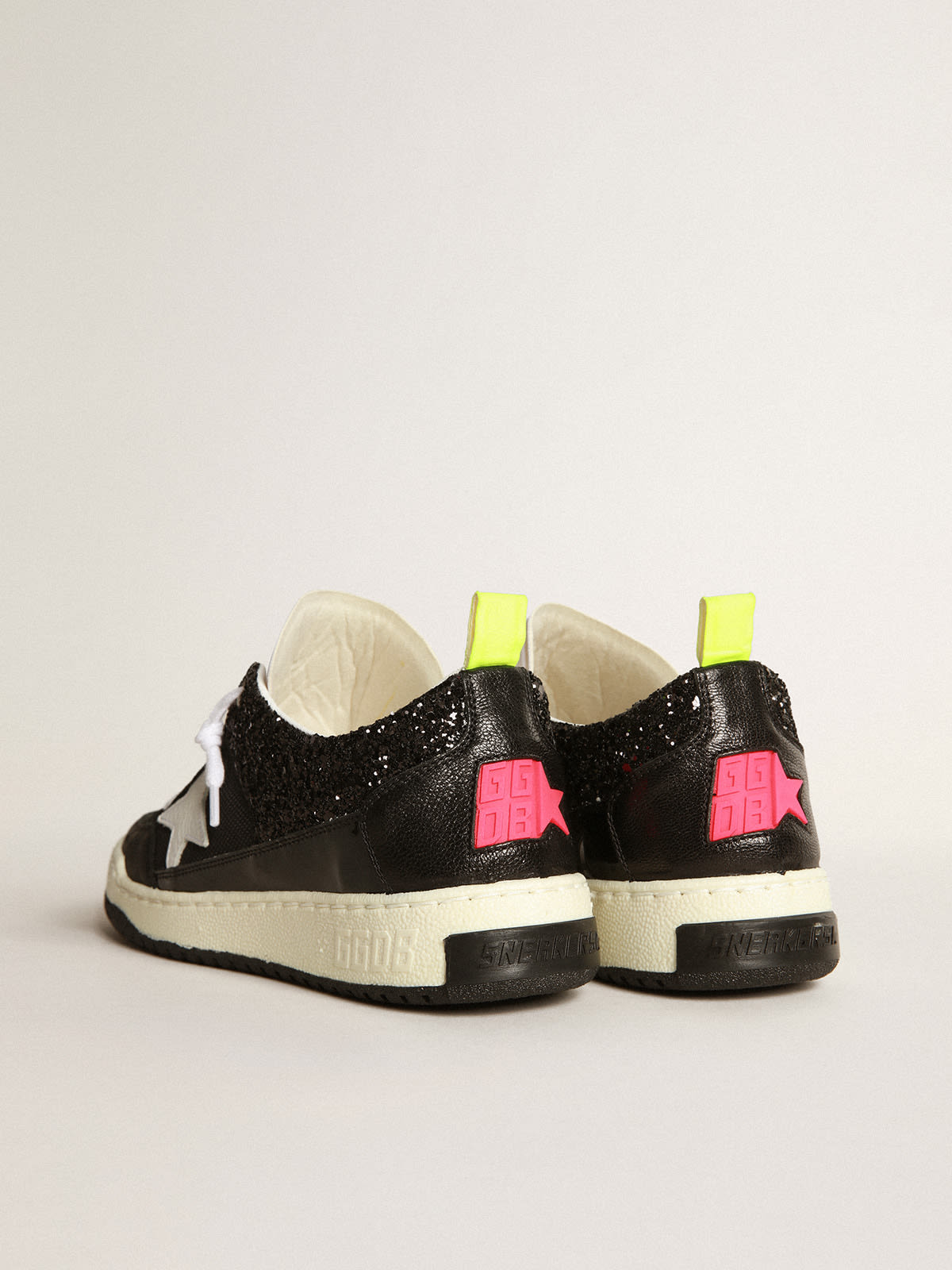 Golden goose black store and white sneakers