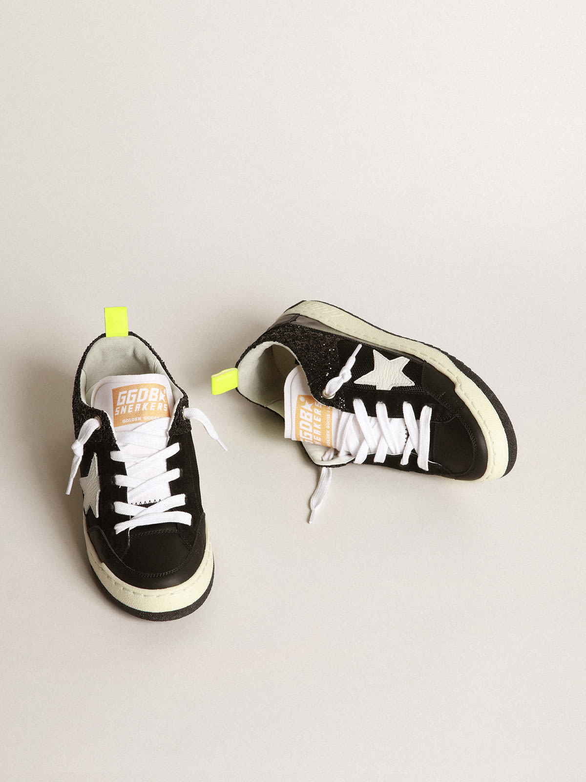 Black Yeah! sneakers with white star | Golden Goose