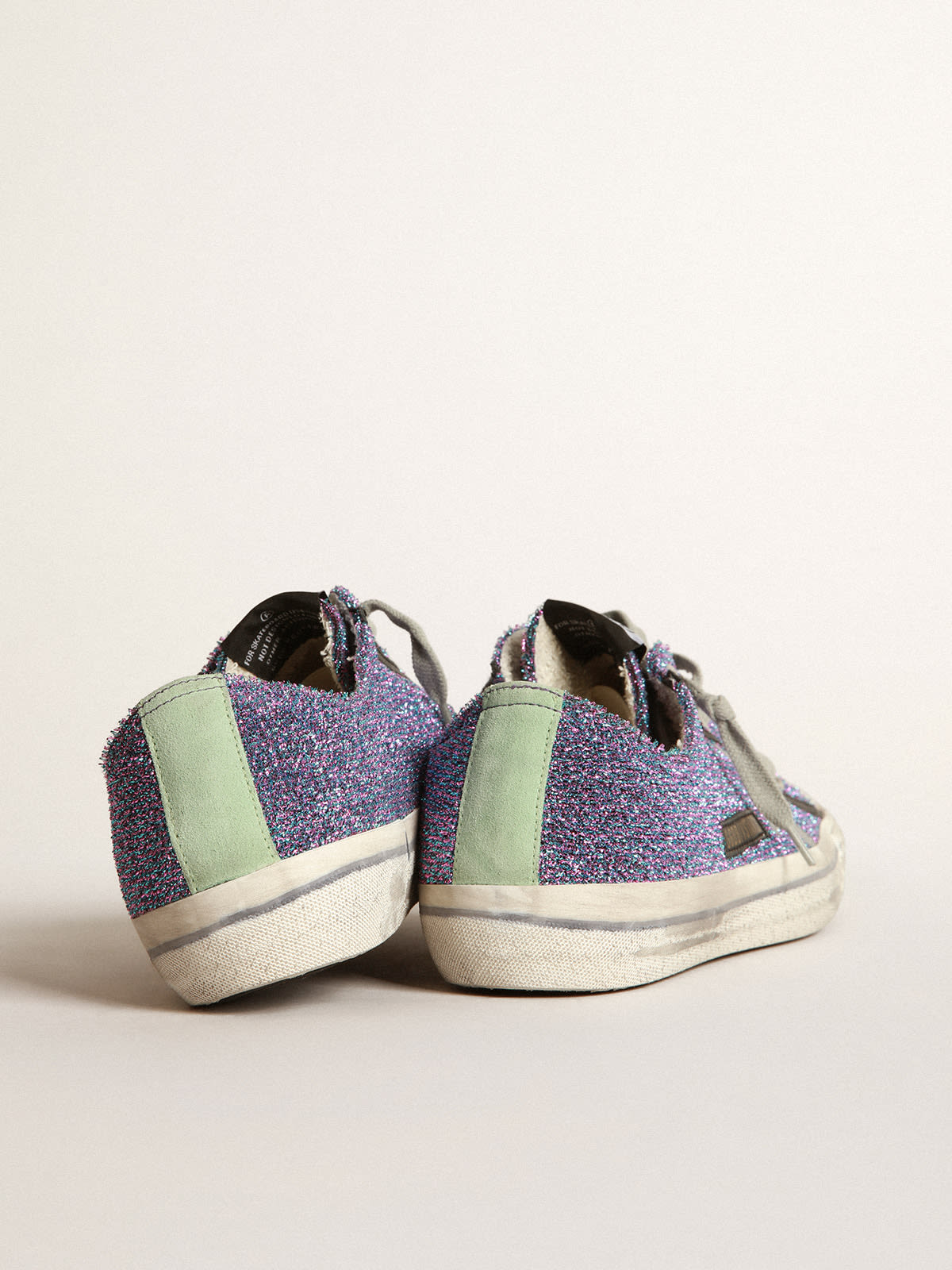 Golden Goose - V-Star sneakers with metallic yarn finishing in 