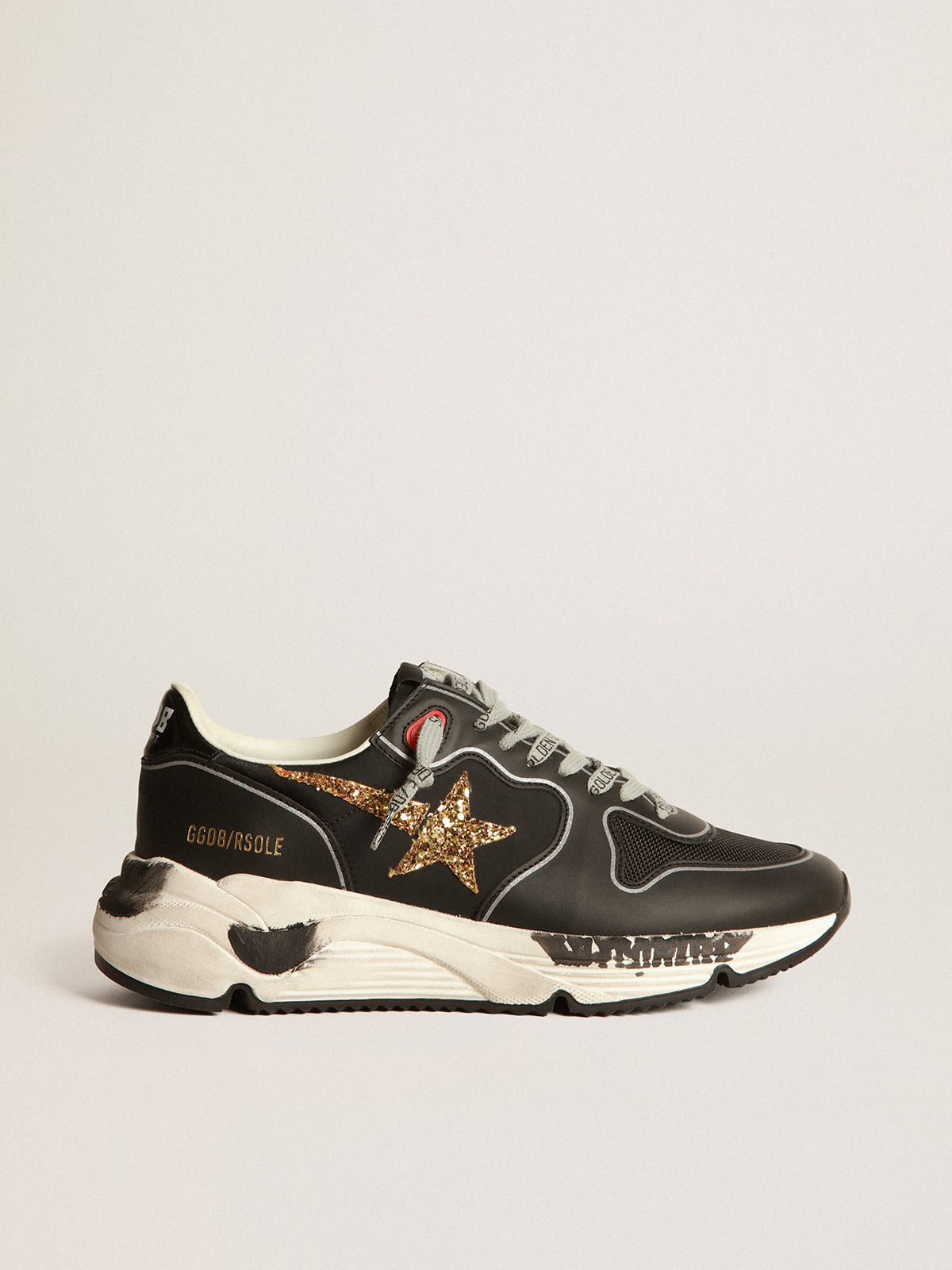 golden goose black and gold sneakers