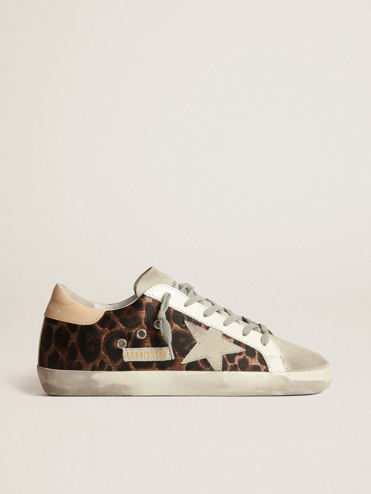 Golden Goose - Leopard-print Super-Star sneakers with suede star in 