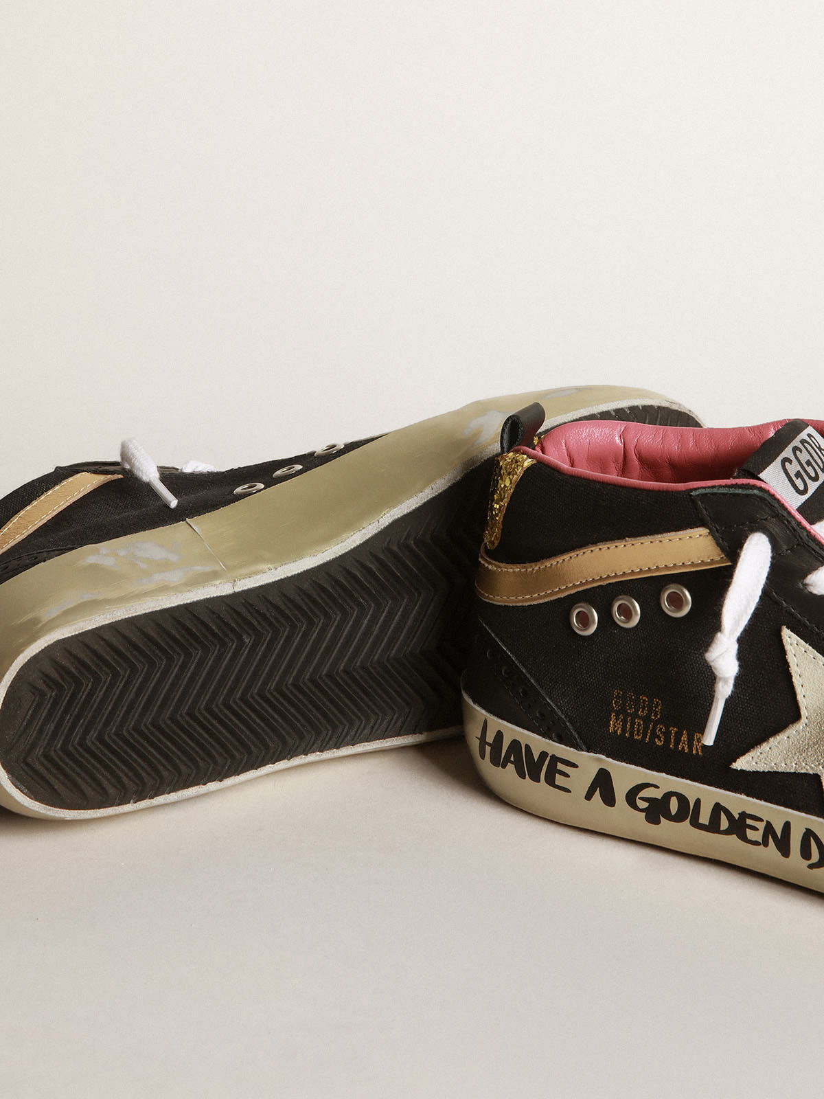 Golden goose black on sale midstar