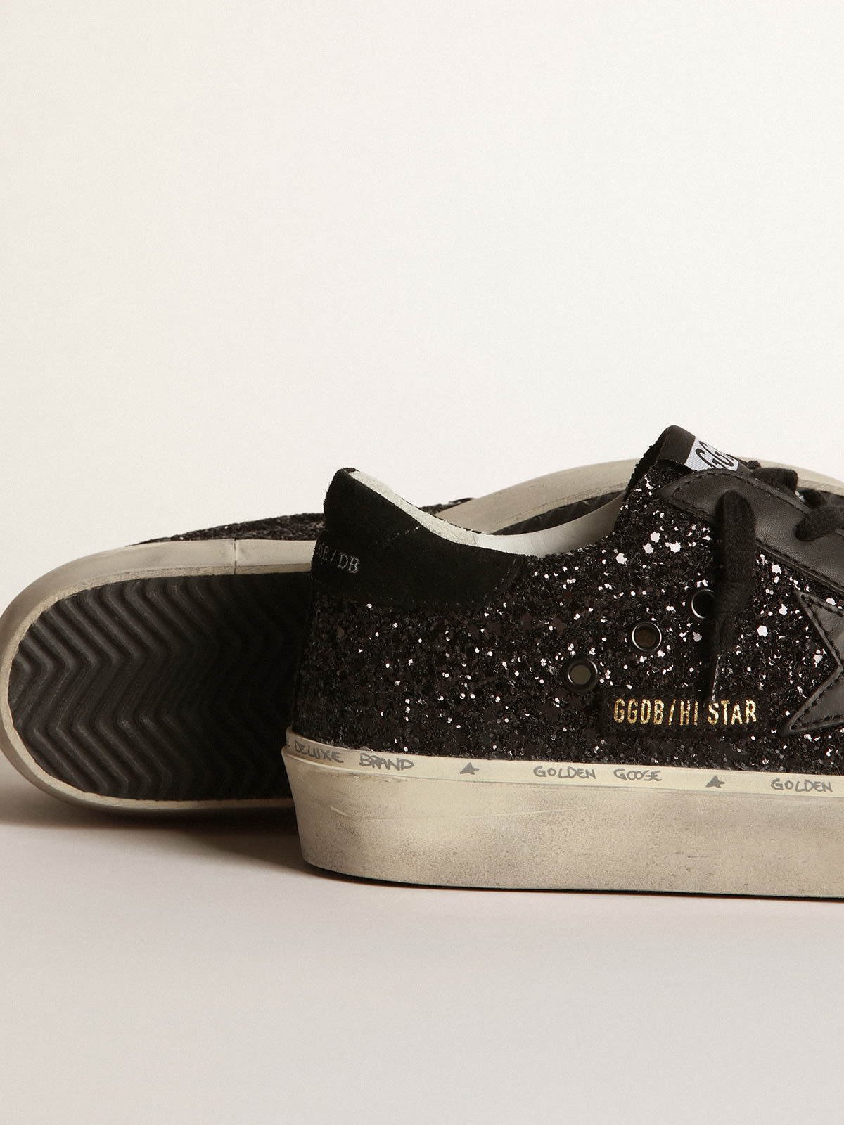 Golden goose store glitter nere