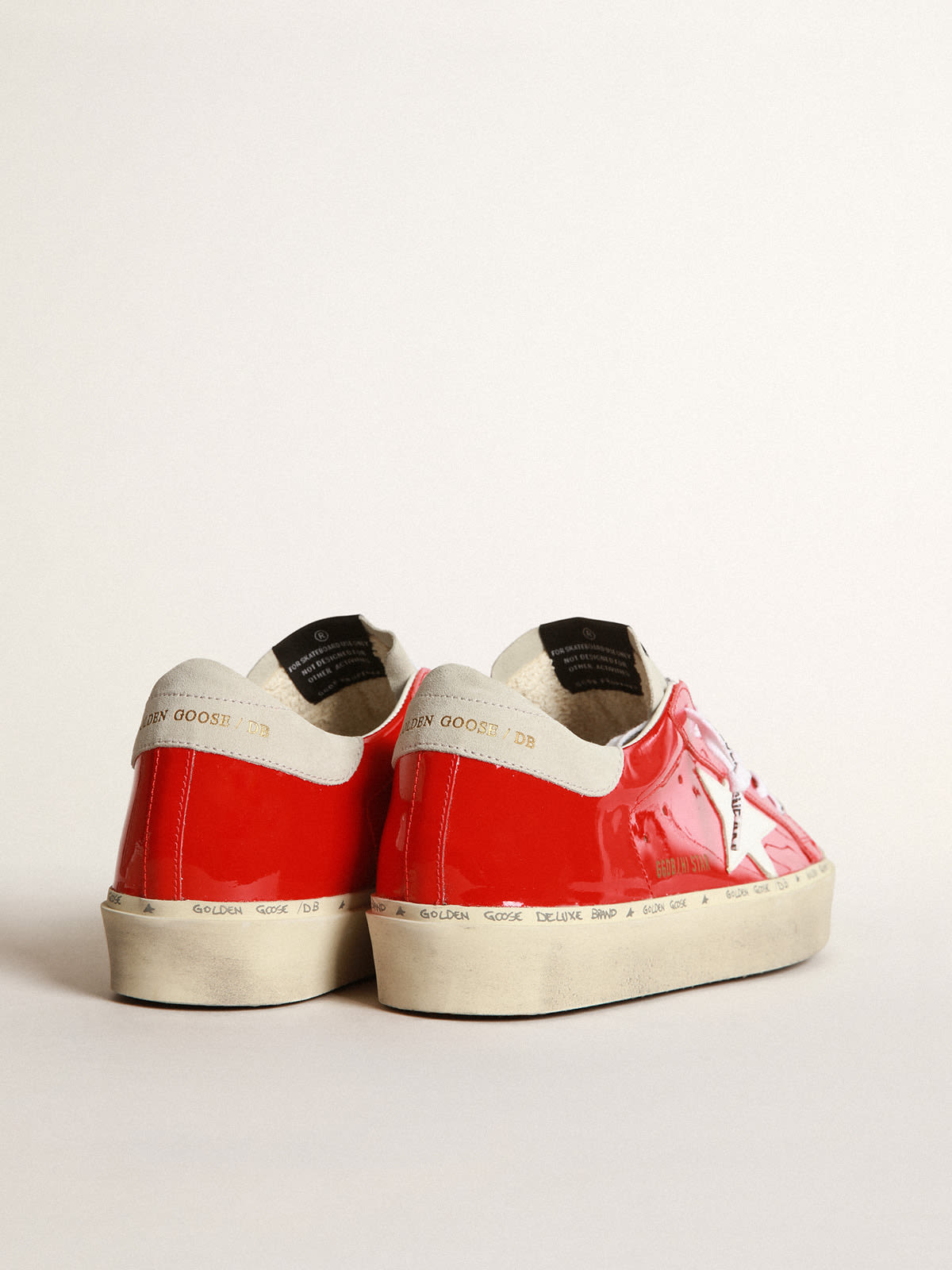 Red sales patent sneakers