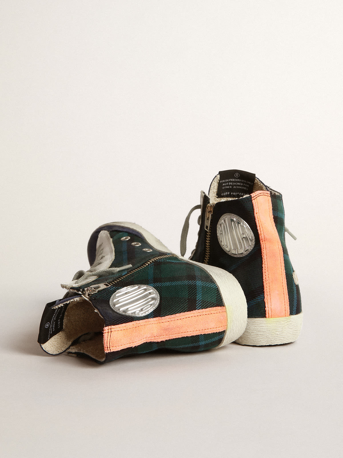 Golden goose sale tartan sneakers