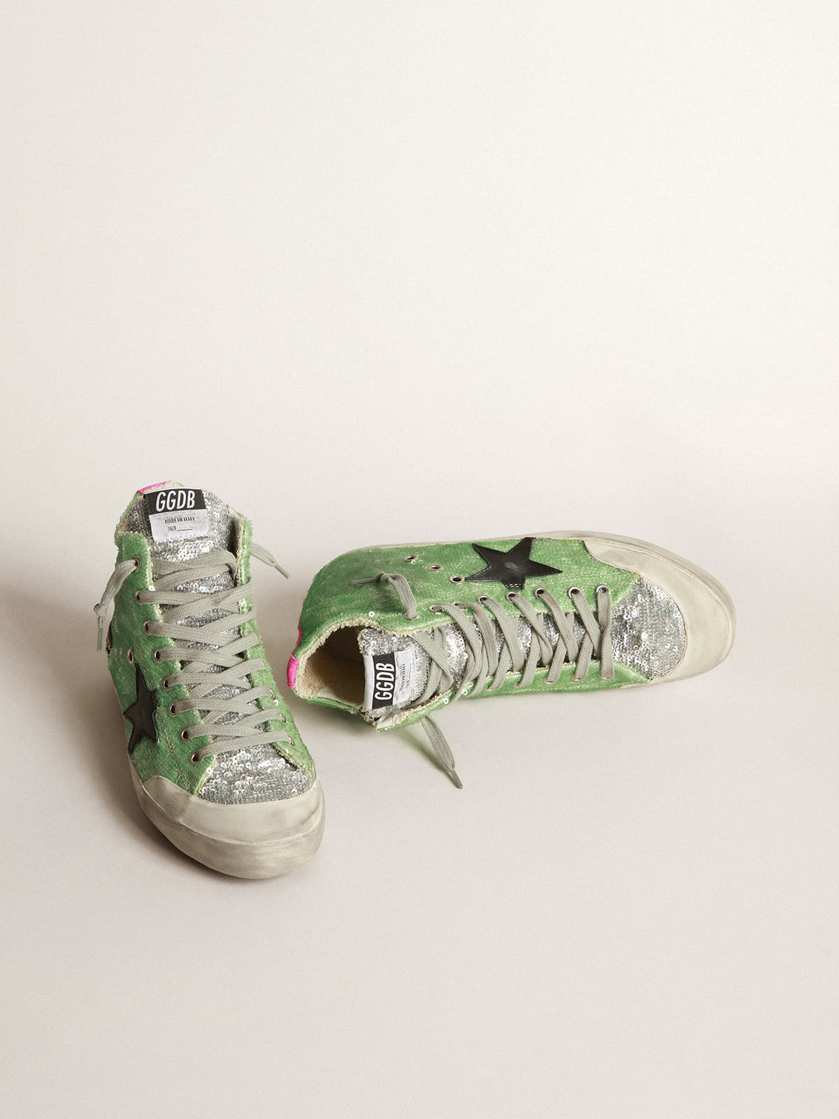 Green glitter hot sale golden goose