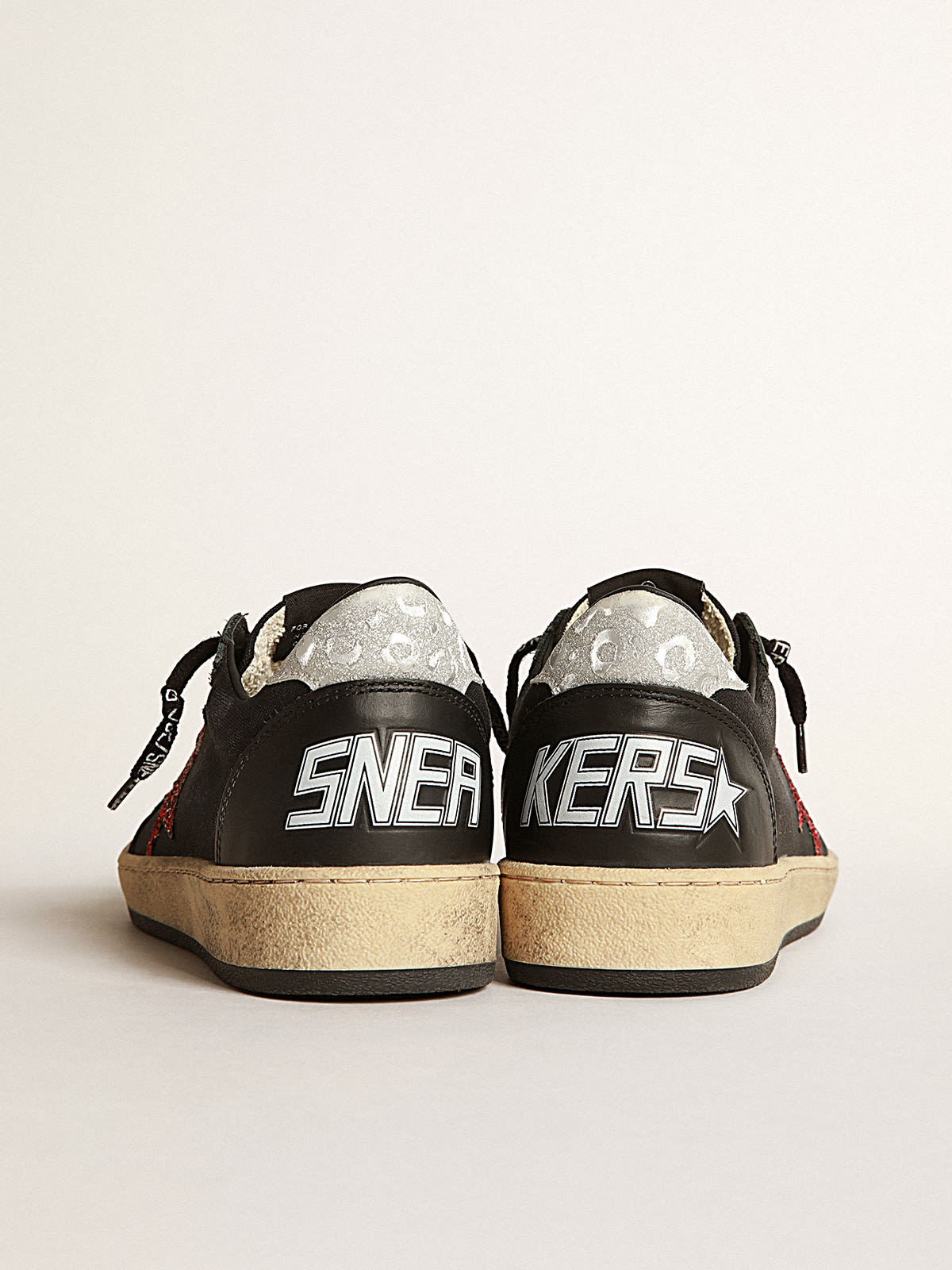 Golden Goose - Black Ball Star sneakers with glittery purple star     in 