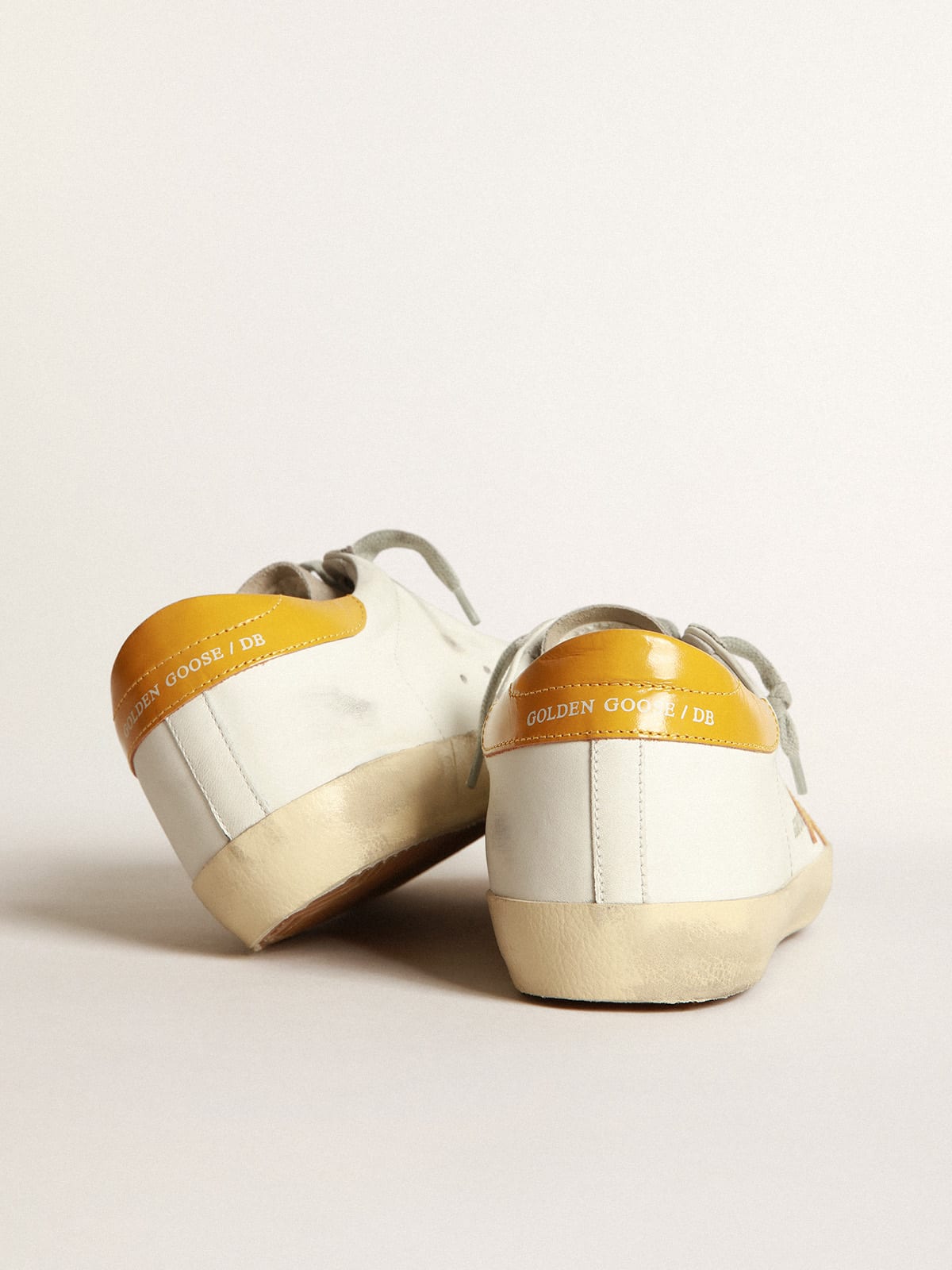 Super-Star sneakers with glossy yellow leather star and heel tab | Golden  Goose