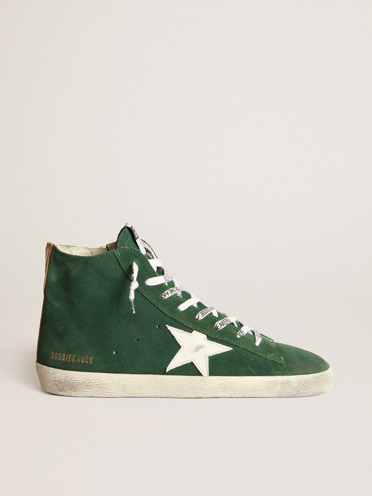 Francy sneakers in green suede with white star