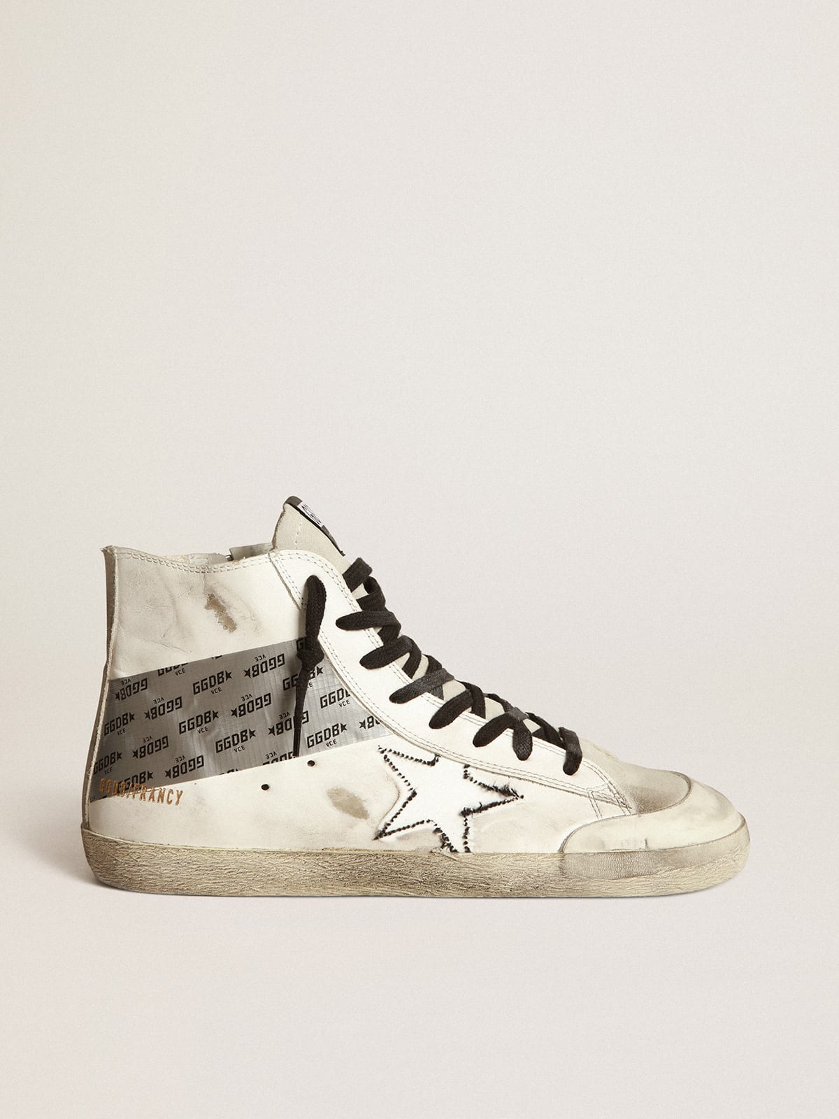 Golden Goose - Francy sneakers in leather with star with open seam effect in 