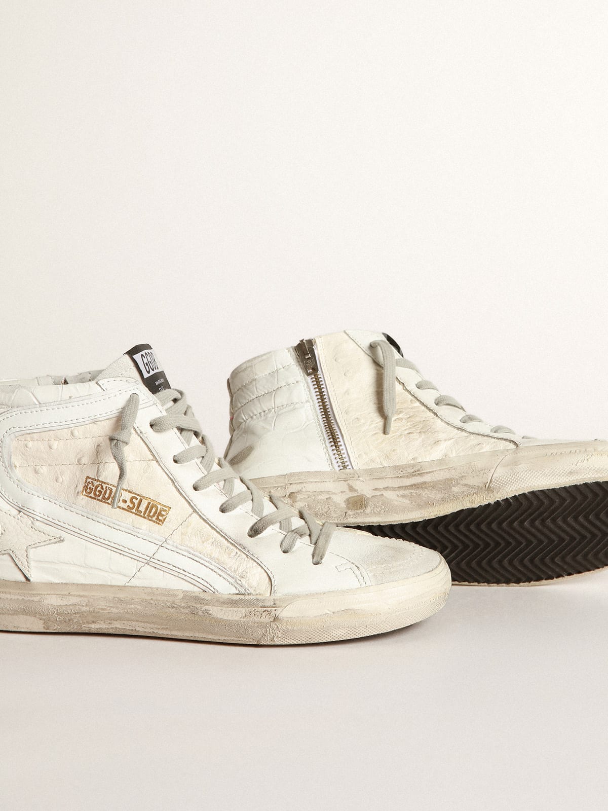 Golden Goose - White patchwork shades Slide sneakers in 
