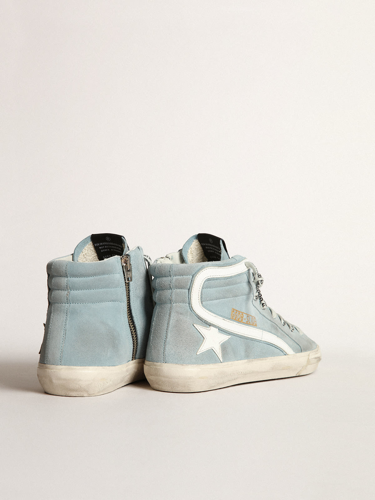Golden Goose - Slide sneakers in suede with leather star in 